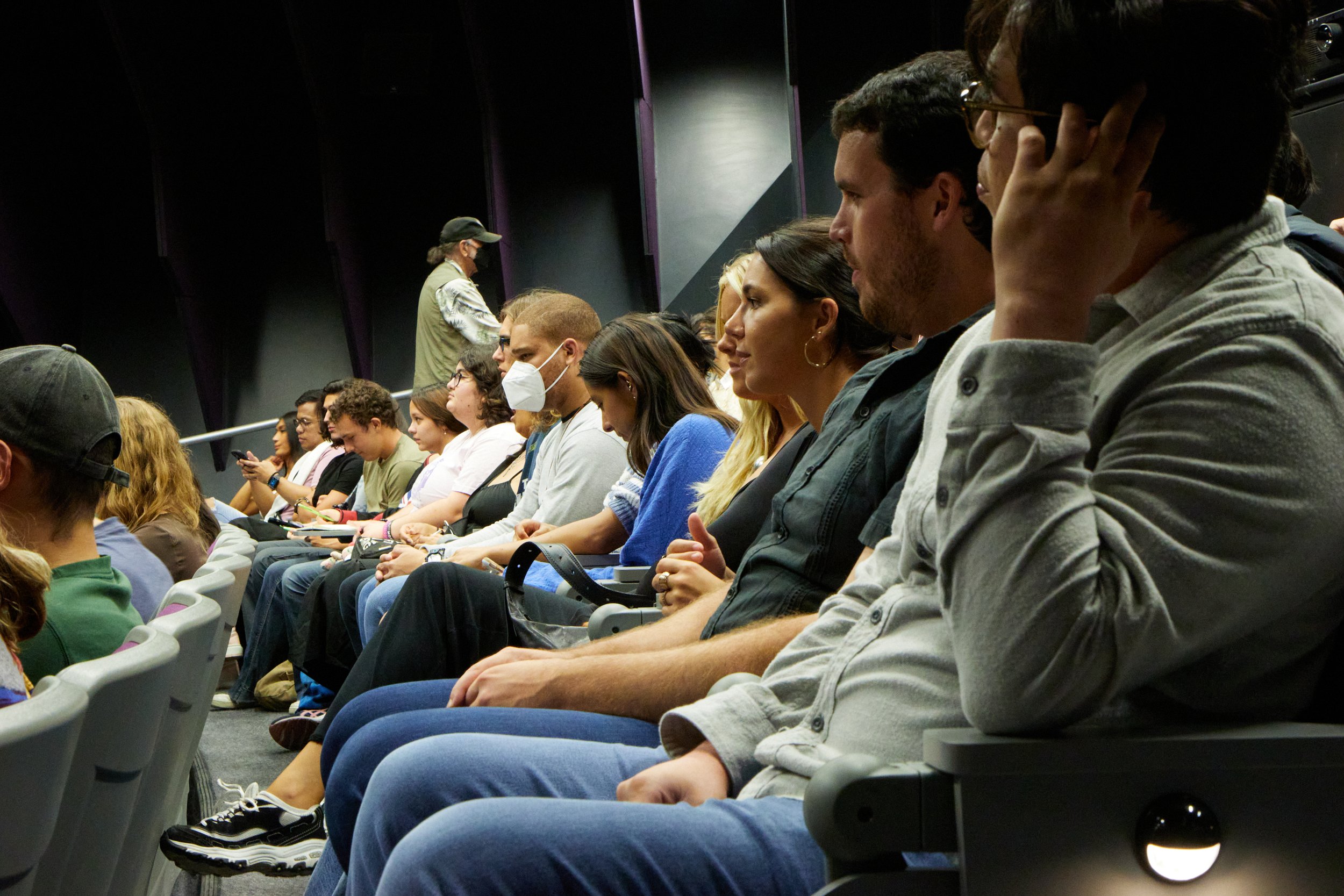  An audience waits for the screening of "It Lives Inside" to start at an auditorium in Santa Monica College Center for Media and Design, Santa Monica, Calif. on Sept. 15, 2023. (Danniel Sumarkho | The Corsair) 