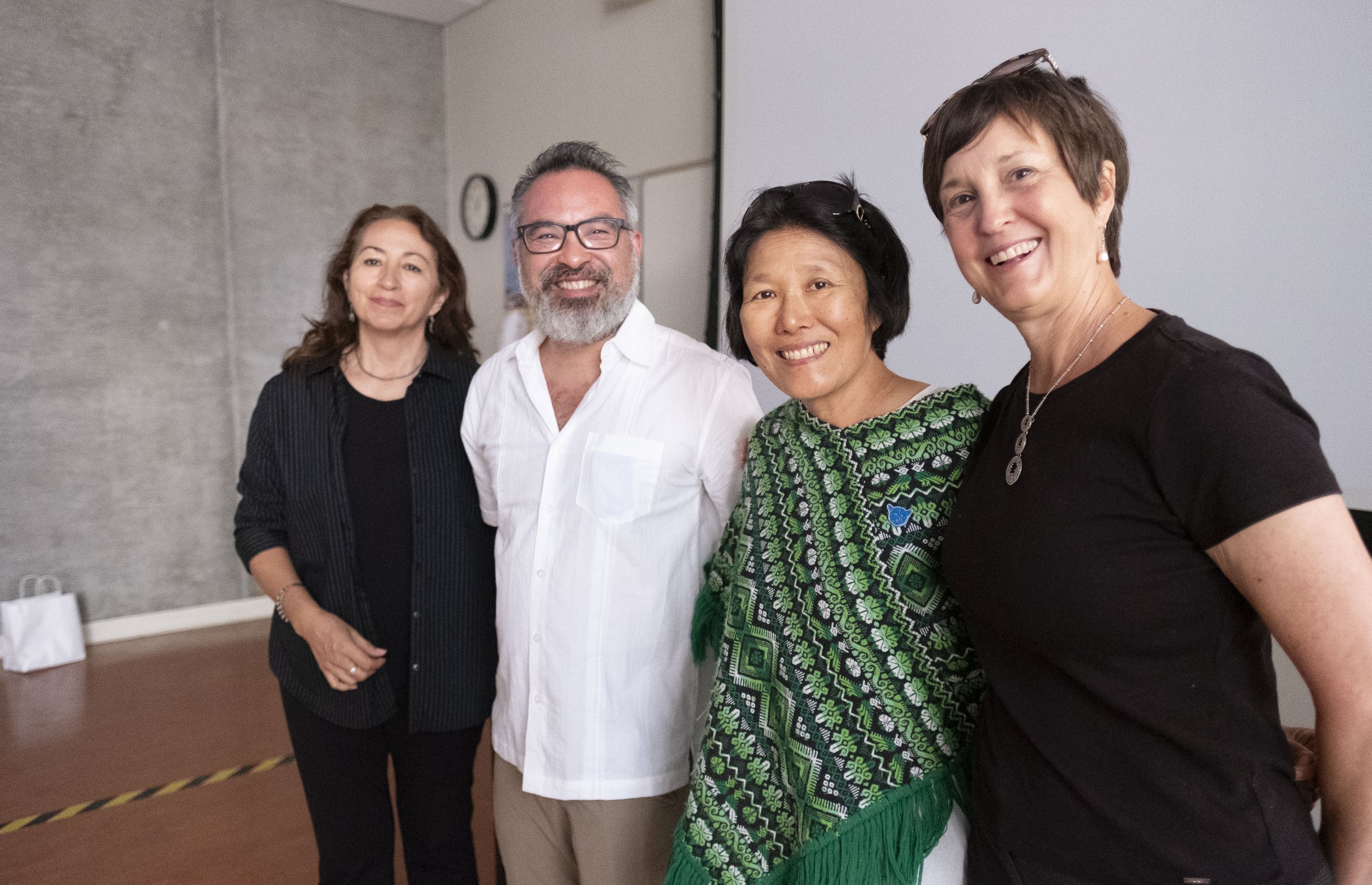  Director Ann Ann Kaneko (right) and Alejandro Lee, Ph.D., MLIS, introduce Kaneko’s “Manzanar, Diverted: When Water Becomes Dust” in the Humanities & Social Science building at Santa Monica College. Thurs. Sept. 14, 2023.  Prior to screening Kaneko’s