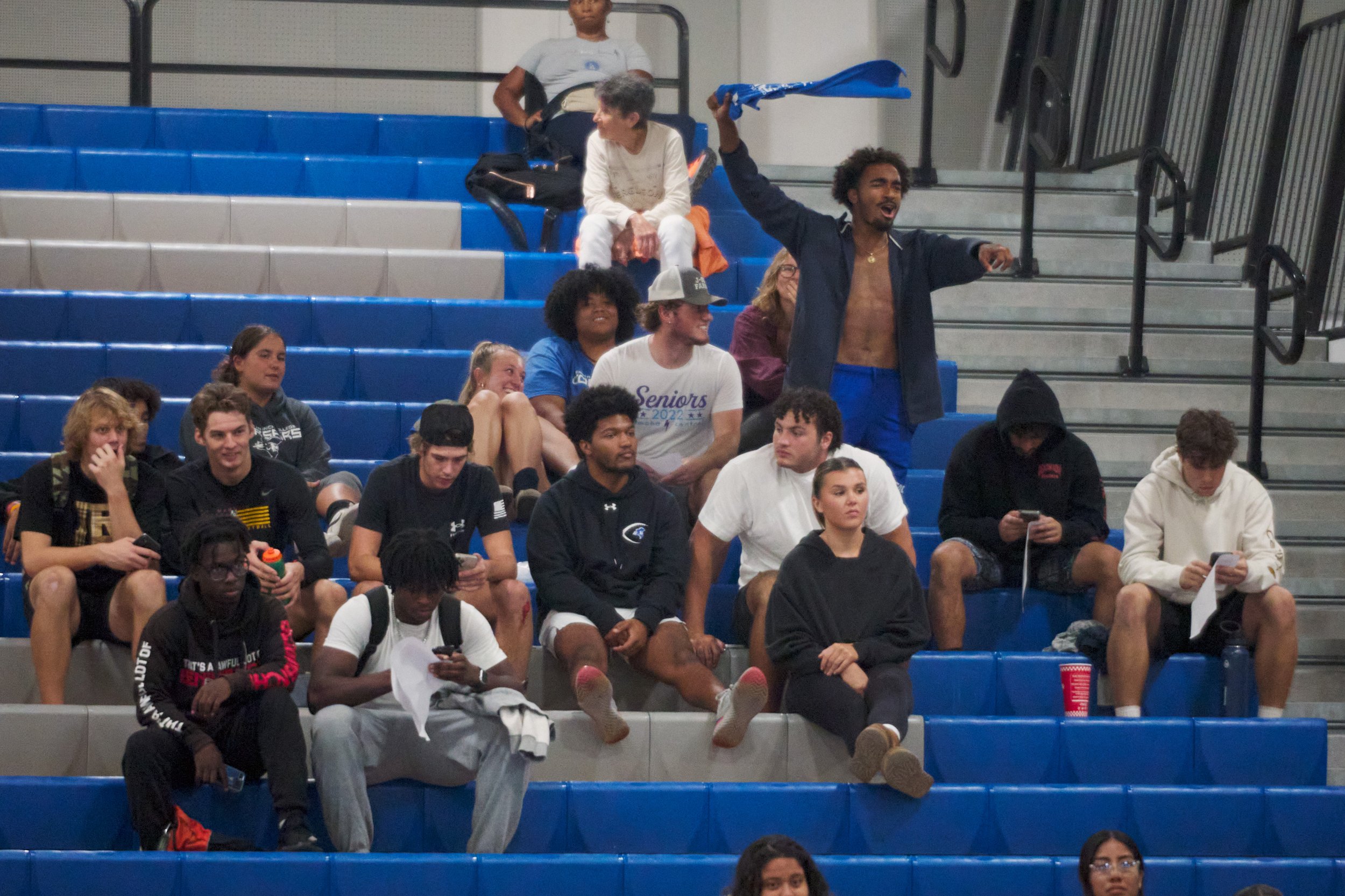  Santa Monica College athletes attend the women's volleyball match against the Santa Barbara City College Vaqueros on Wednesday, Sept. 20, 2023, at Corsair Gym in Santa Monica, Calif. The Corsairs won 3-2. (Nicholas McCall | The Corsair) 