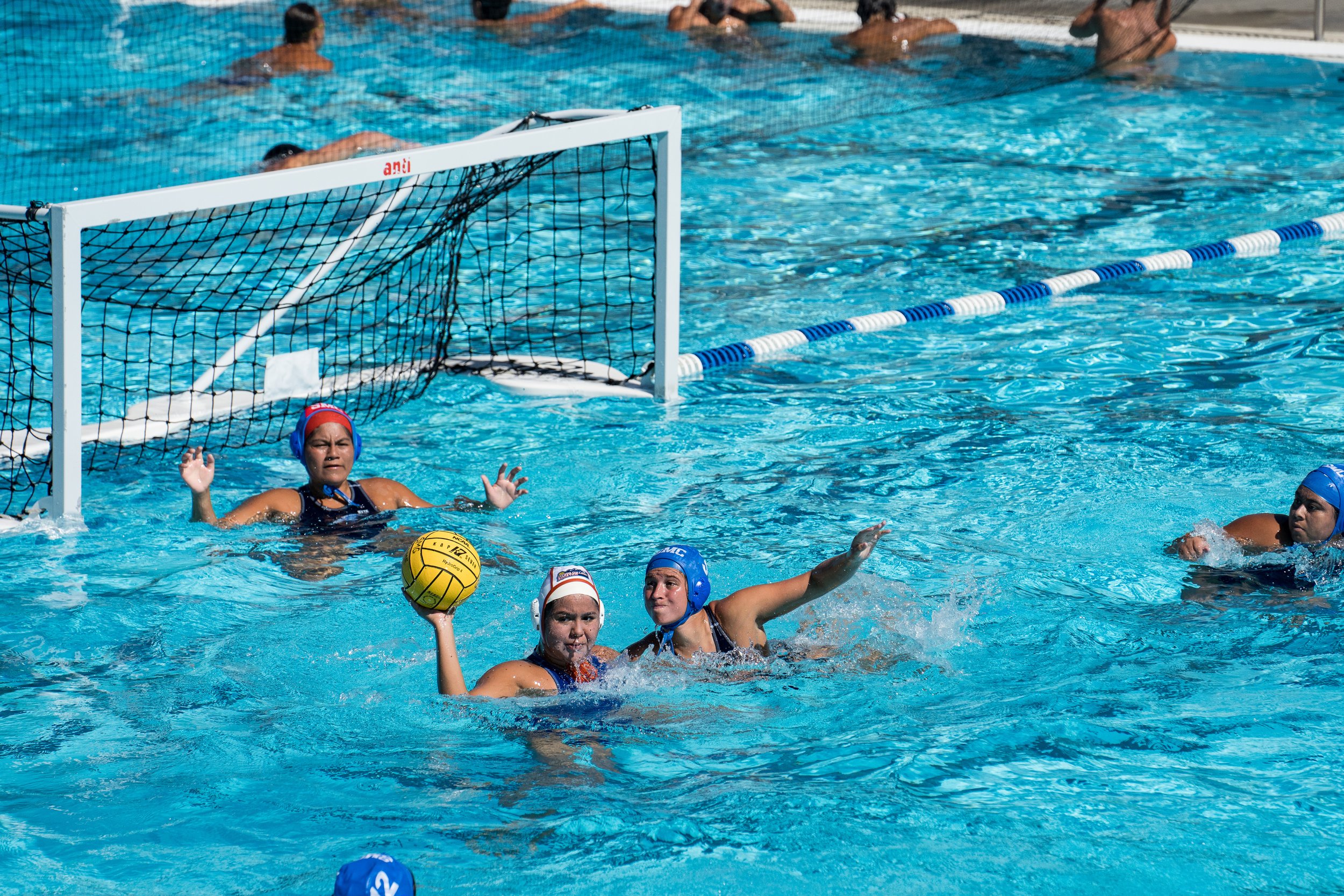  Santa Monica College (SMC) women's water polo against the Citrus College Owls, at the SMC water polo conference on Thursday October 5th, 2023 in Santa Monica, Calif. The final score was 21-4, with the Owls winning. (Elizabeth Bacher | The Corsair) 