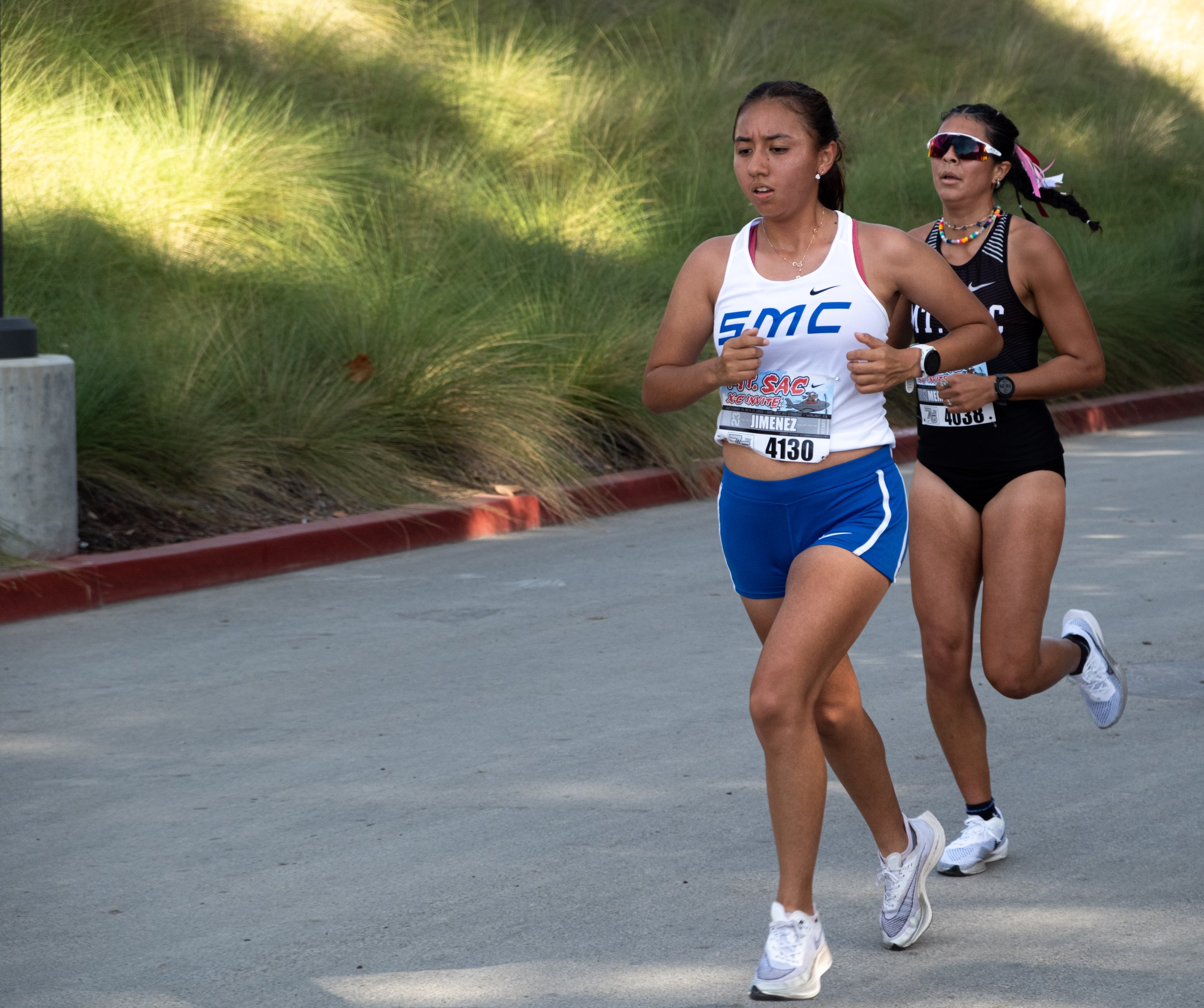  Sarahi Jimenez close to two miles during her race at the MT. SAC Cross Country Invitational on Friday, Oct 13 at MT. SAC in Walnut, Calif. (Danilo Perez | The Corsair) 