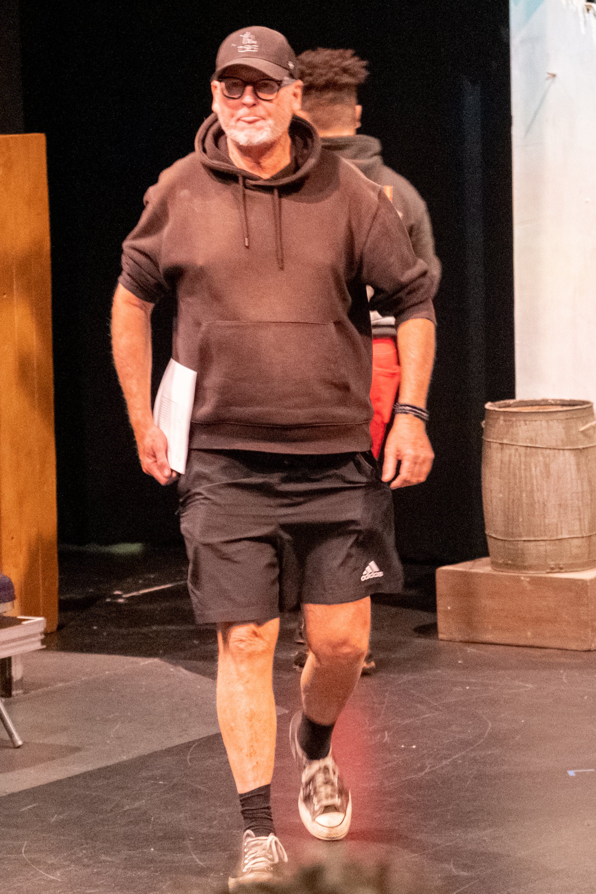  G. Bruce Smith, author of the play "By The River Rivanna," walks into the stage area at the Santa Monica Colllege Studio Stage before the tech rehearsal on Tuesday Oct. 17th, 2023 in Santa Monica, Calif. (Akemi Rico | The Corsair) 