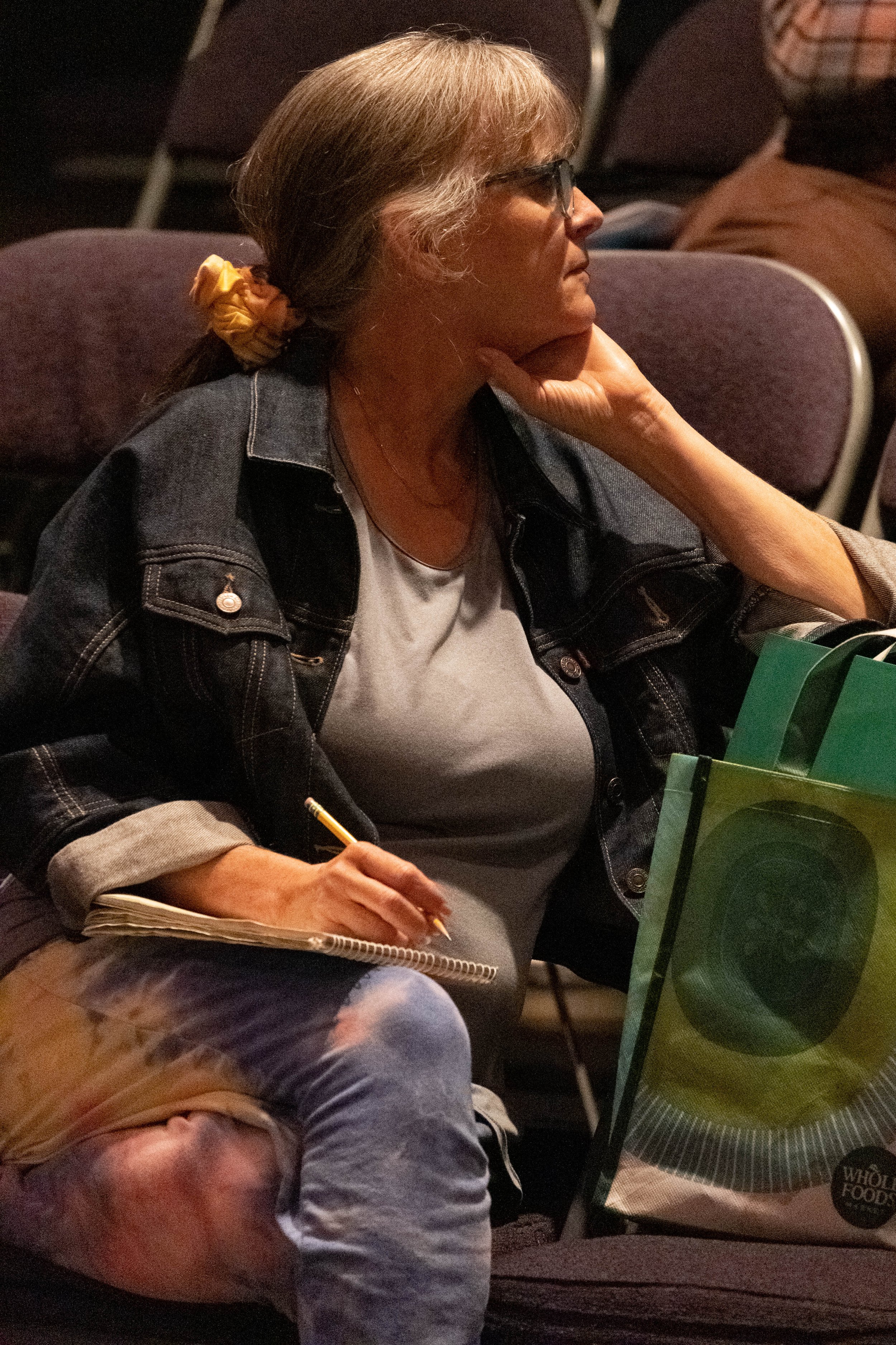  Crystal Robbins, dialect coach for the play "By The River Rivanna," at the Santa Monica Colllege Studio Stage before the tech rehearsal on Tuesday Oct. 17th, 2023 in Santa Monica, Calif. (Akemi Rico | The Corsair) 