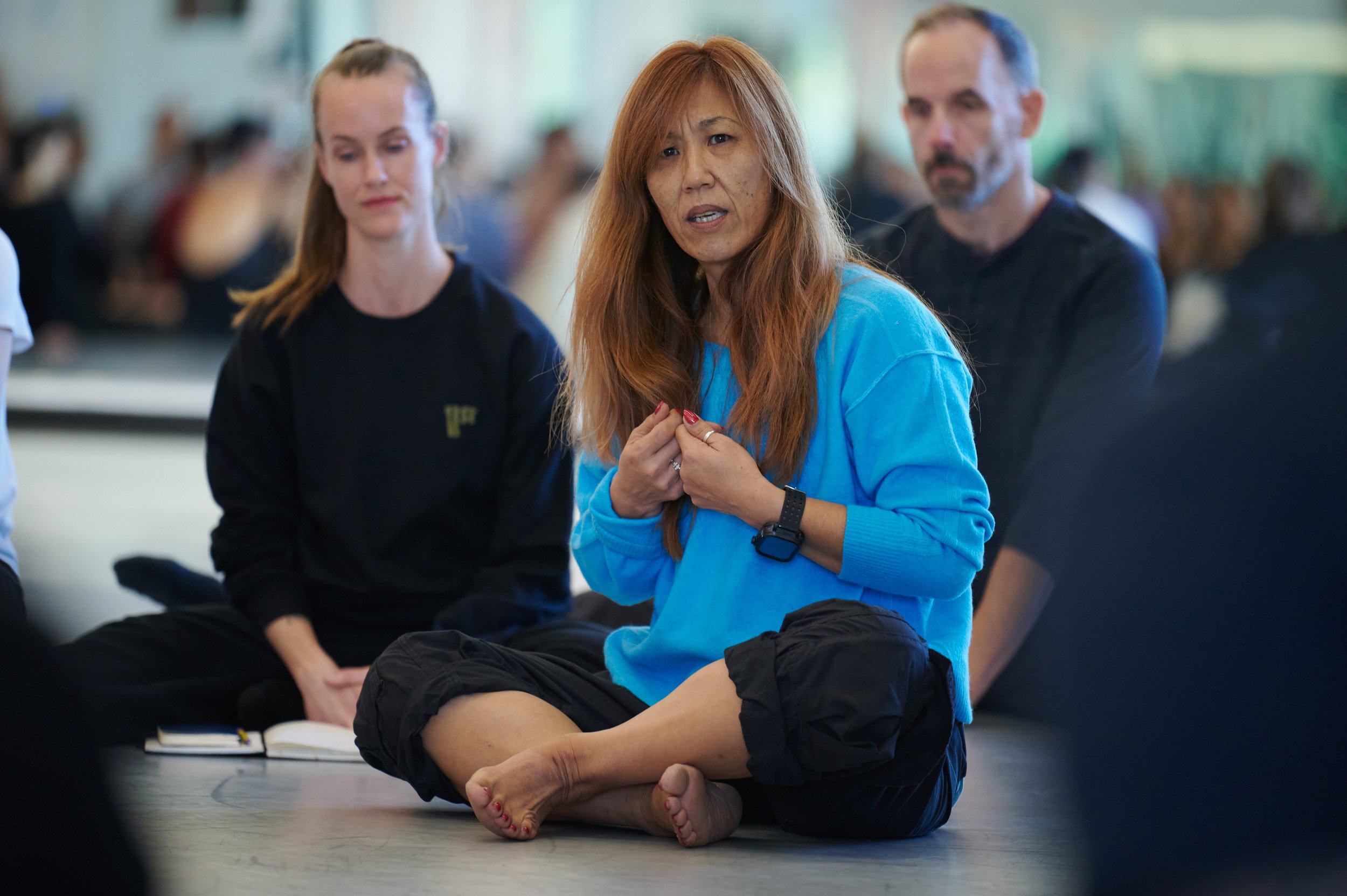  Holly Johnston talks during her dance master class at Santa Monica College's Core Performance Center on Thrusday, Oct. 26, 2023, in Santa Monica, Calif. (Nicholas McCall | The Corsair) 