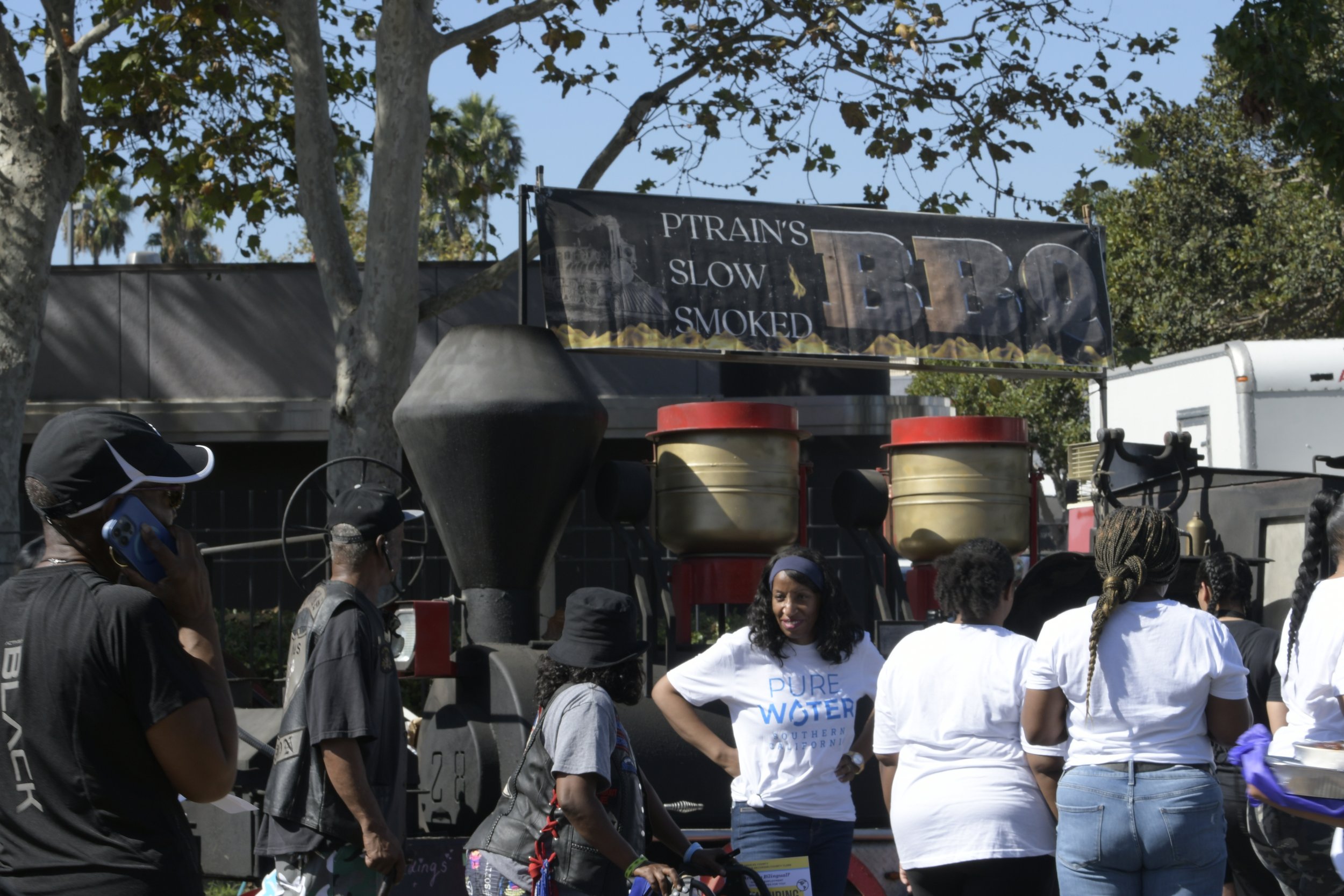  P'Trains Slow Smoked BBQ was smoking up ribs and other meats from their train shaped grill and booth. (Mikey Duro | The Corsair) 