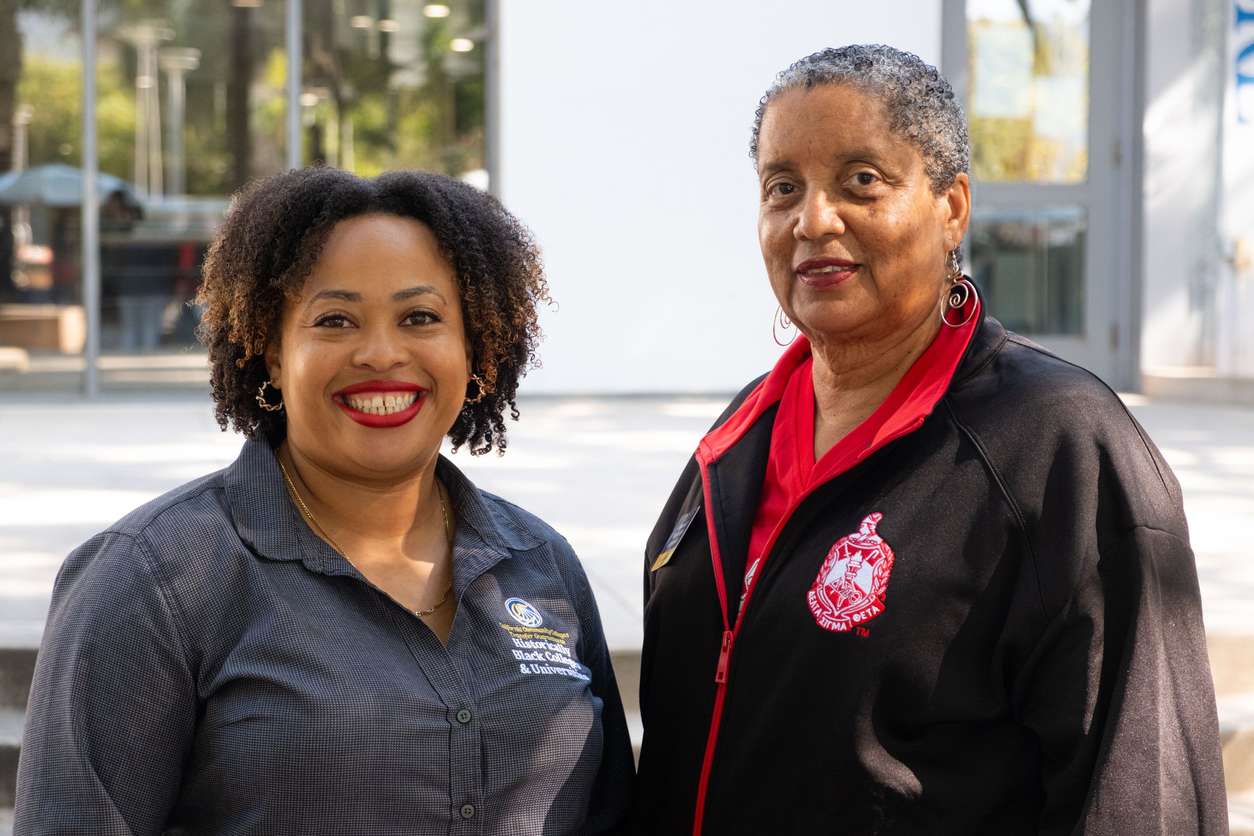  Dr. Arynn Auzout Settle(L) and Dr. Karen McCord(R), organizers of the Historically Black College and Universities Caravan posing for a portrait on Thursday, Oct. 26 at Santa Monica, Calif. (Danilo Perez | The Corsair) 