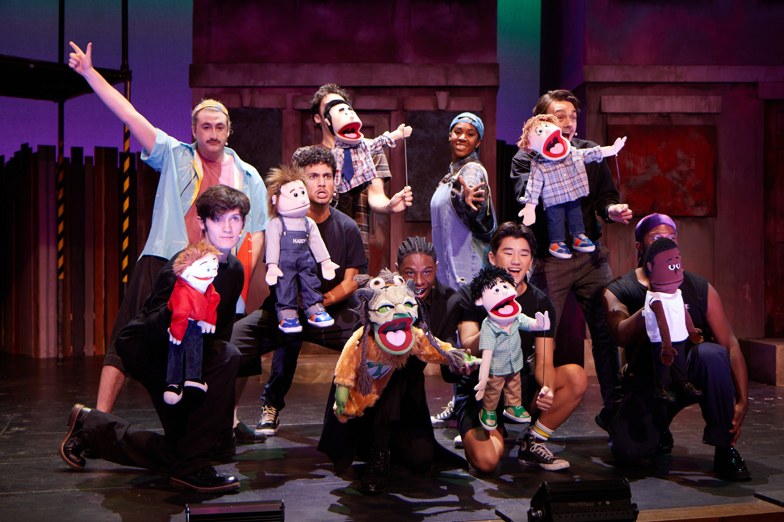  The cast of Avenue Q singing "The Internet is for Porn" during a dress rehearsal of Avenue Q at SMC theatre arts building, Santa Monica, Calif., on Thursday Nov. 30, 2023. (Danniel Sumarkho | The Corsair) 