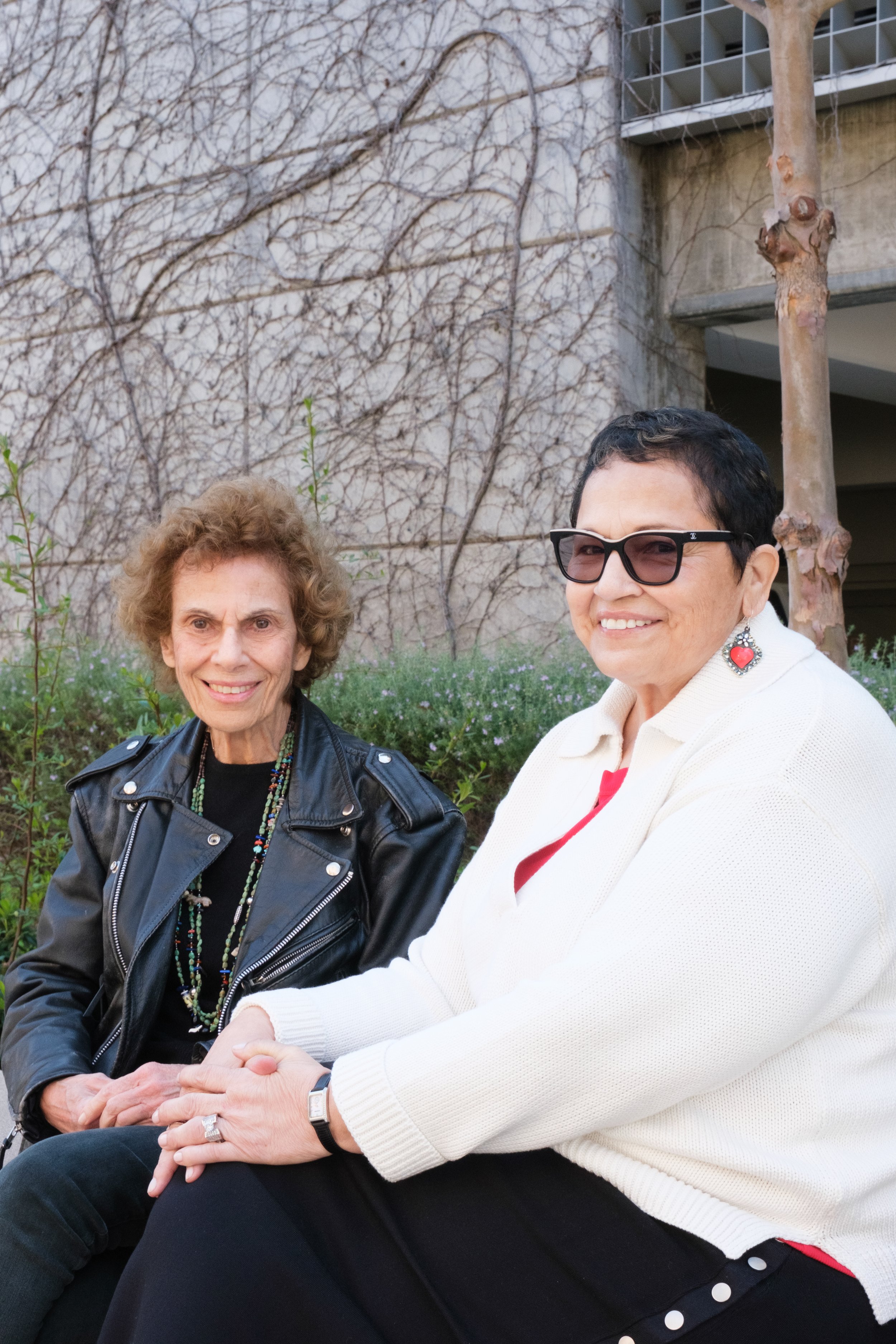  Members of the Santa Monica College Board of Trustees Dr. Nancy Greenstein - Vice Chair (left), Dr. Margaret Quinones Perez - Chair (right), sitting down after a group photo with faculty and staff.&nbsp; Tuesday March 19, 2024 .Alejandro Contreras |