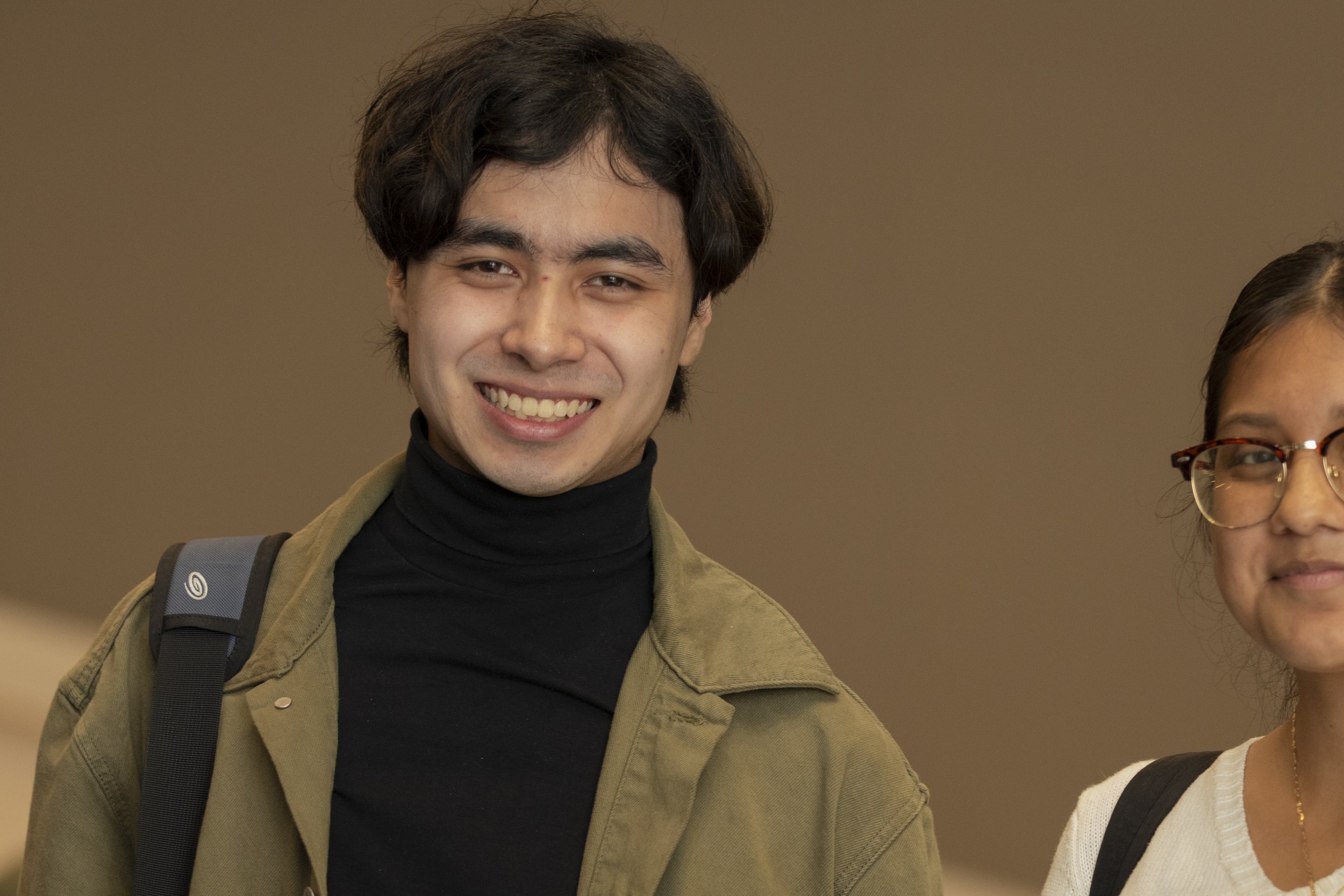  David Duncan poses for  a photo before leaving the Santa Monica College Associated Students election event.Santa Monica, Calif., on March 30th, 2024.  (Corsair Photo: Luca Martinez) 