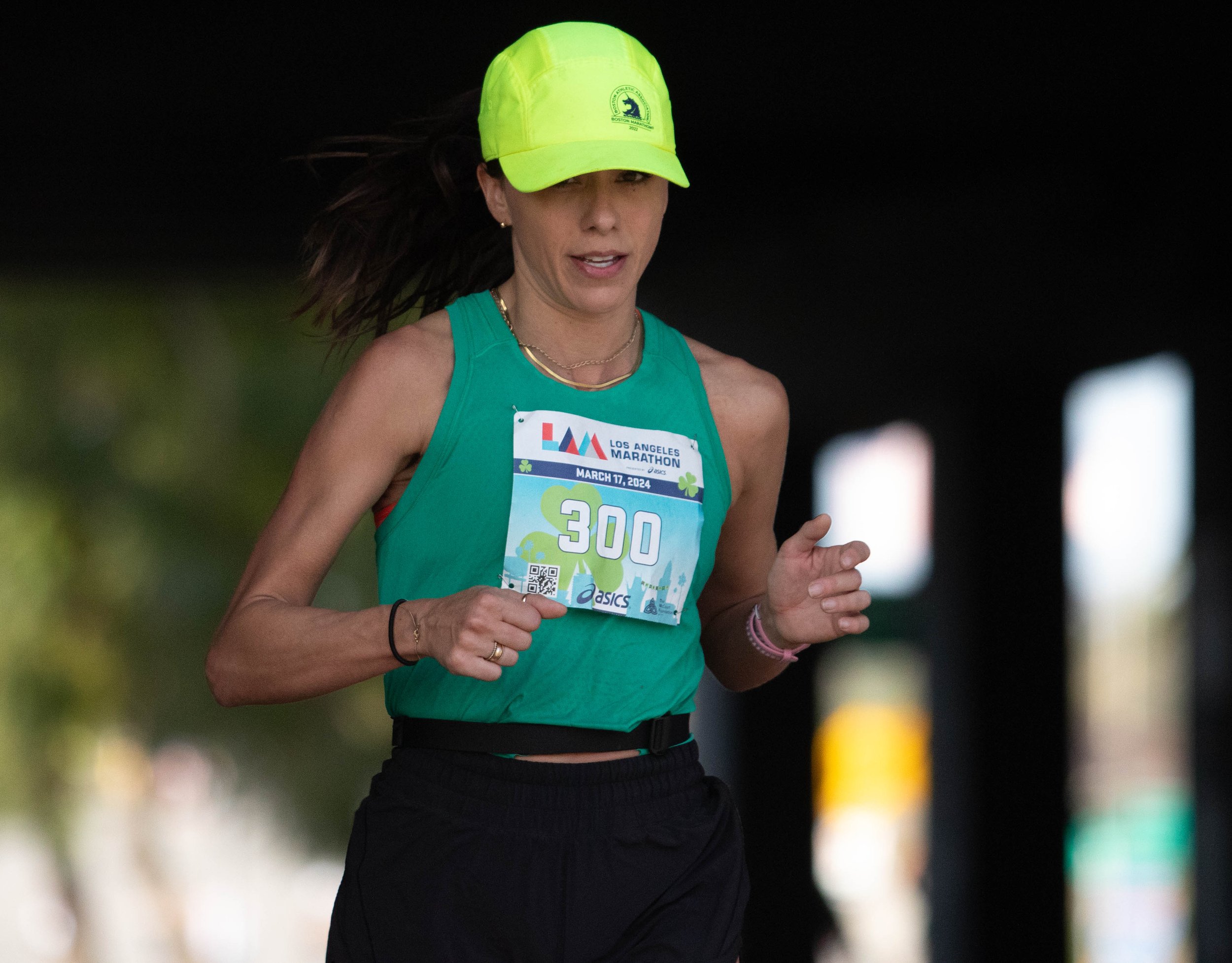  Nadie Robinson, a 37-year-old woman ran the Los Angeles Marathon in Sepulveda, Calif. on Sunday, March 17, 2024. (Karen Lopez | The Corsair) 