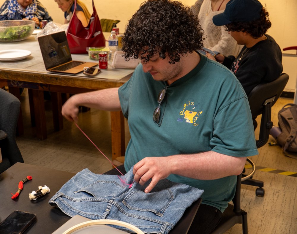  National Denim Day brought together alumna, students, survivors and community members. Everyone worked on their art piece in support of Sexual Assault Awareness Month. 