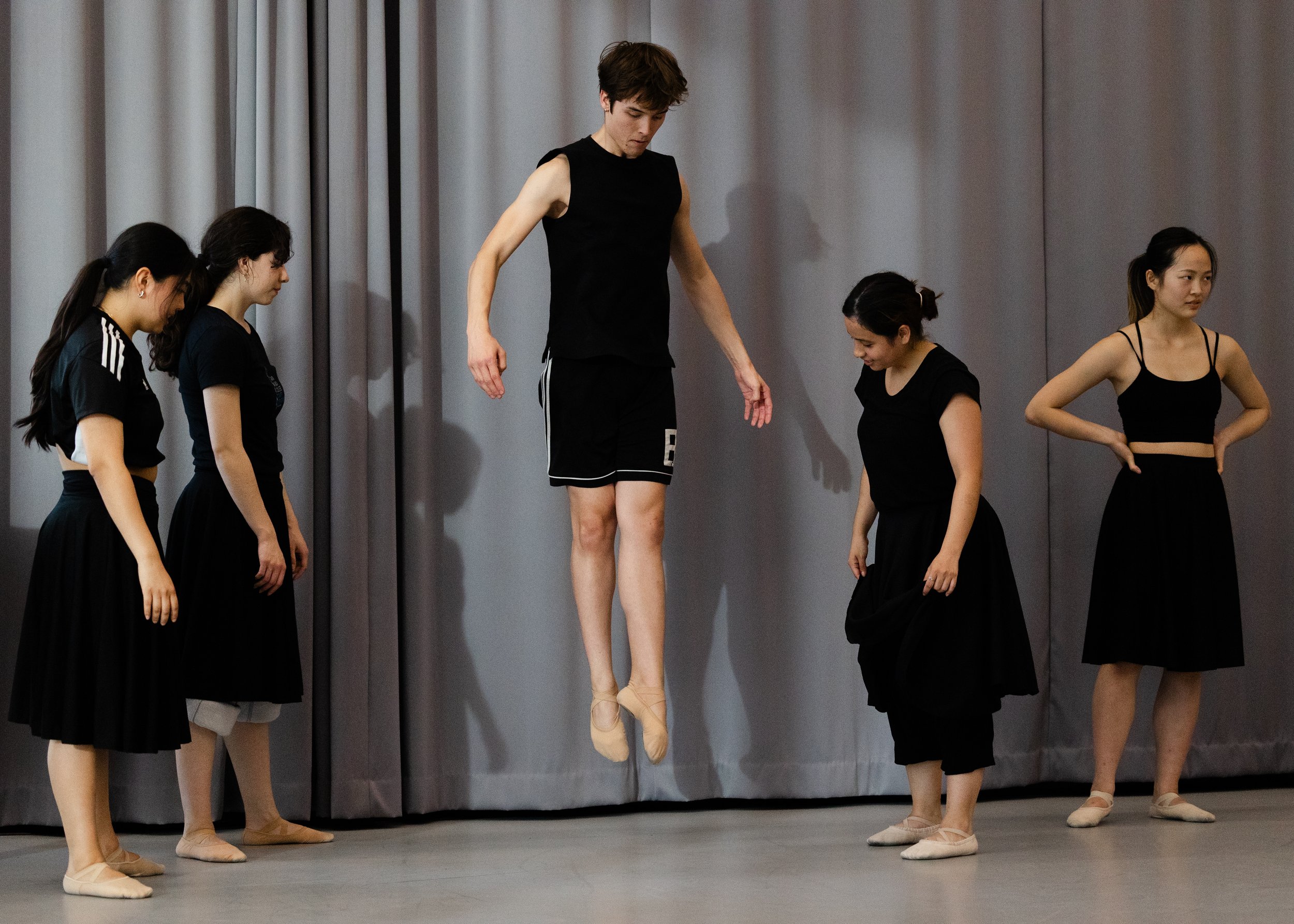 Santa Monica College performing arts students rehearse for the Synapse performance on Tuesday, April 22, 2025, at the Core Performance building at Santa Monica College, Santa Monica, Calif. The Santa Monica College Dance Department will present Syna