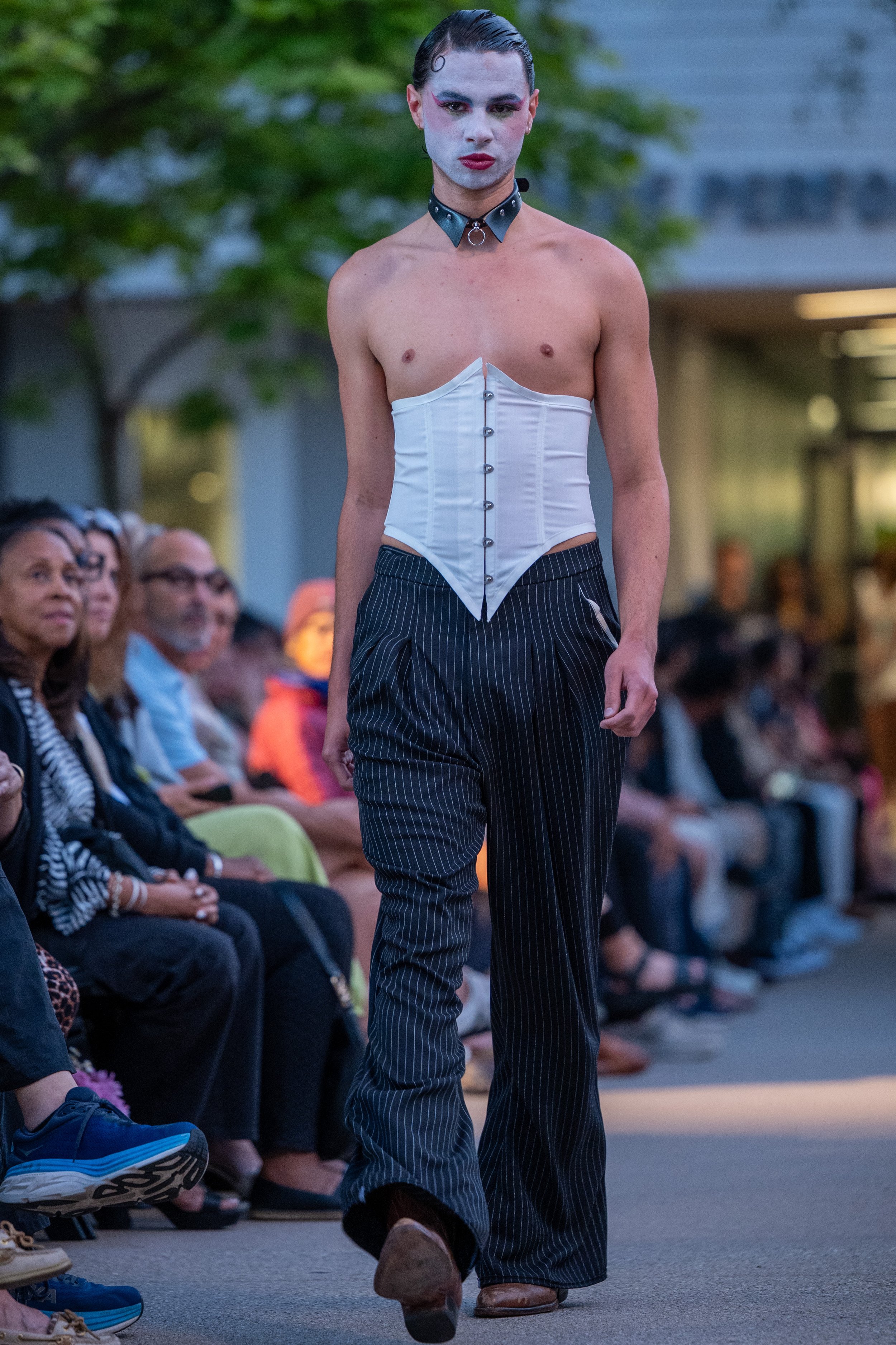 Model wearing outfit designed by Quincy Kassar at the LA Mode 2025 Fashion Show at Santa Monica College (SMC) on Saturday, June 21, 2025, Santa Monica,Calif. (Tom Rosholt | The Corsair)
