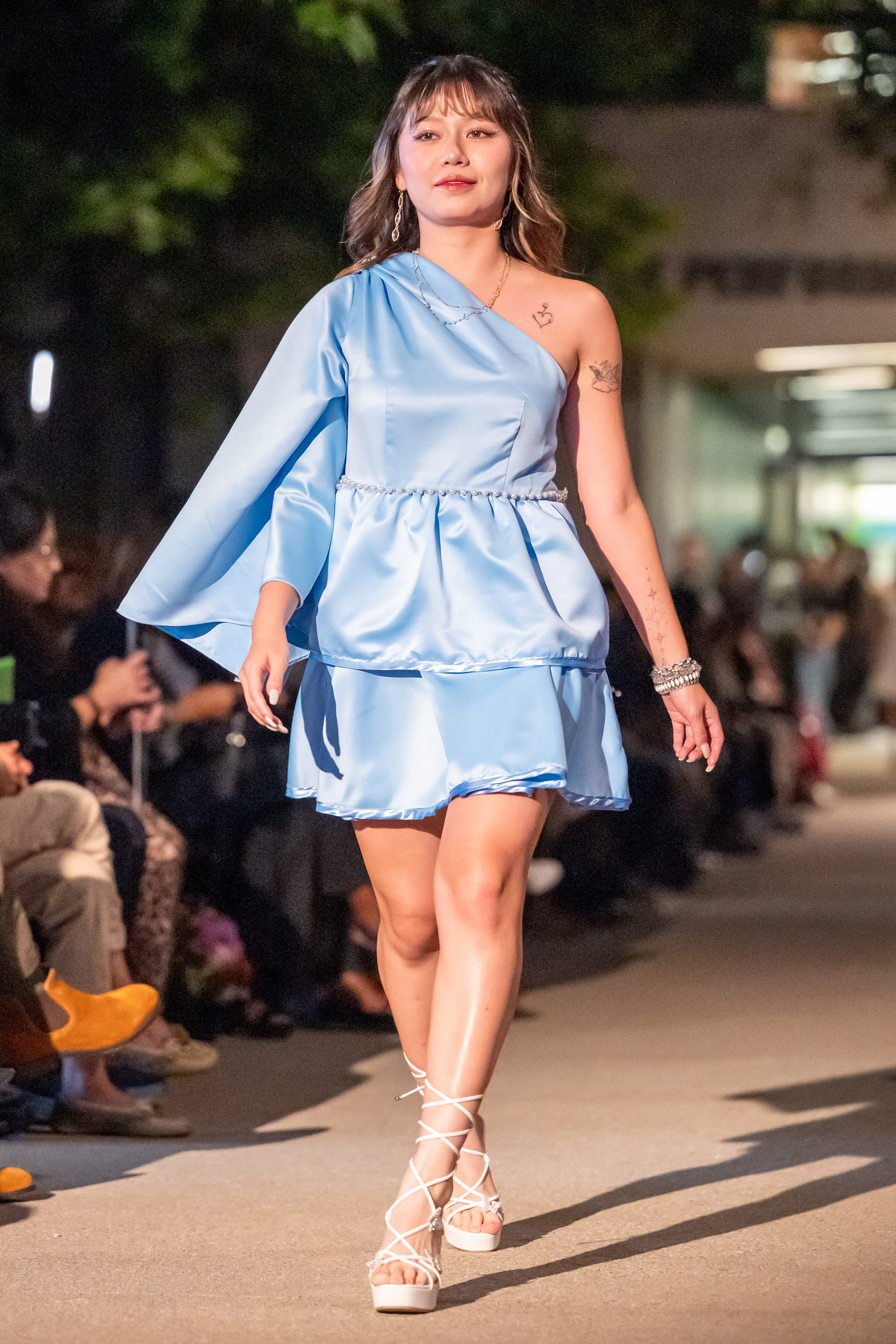 Model wear outfit designed by Naydelyn at the LA Mode 2025 Fashion Show at Santa Monica College (SMC) on Saturday, June 21, 2025, Santa Monica,Calif. (Tom Rosholt | The Corsair)