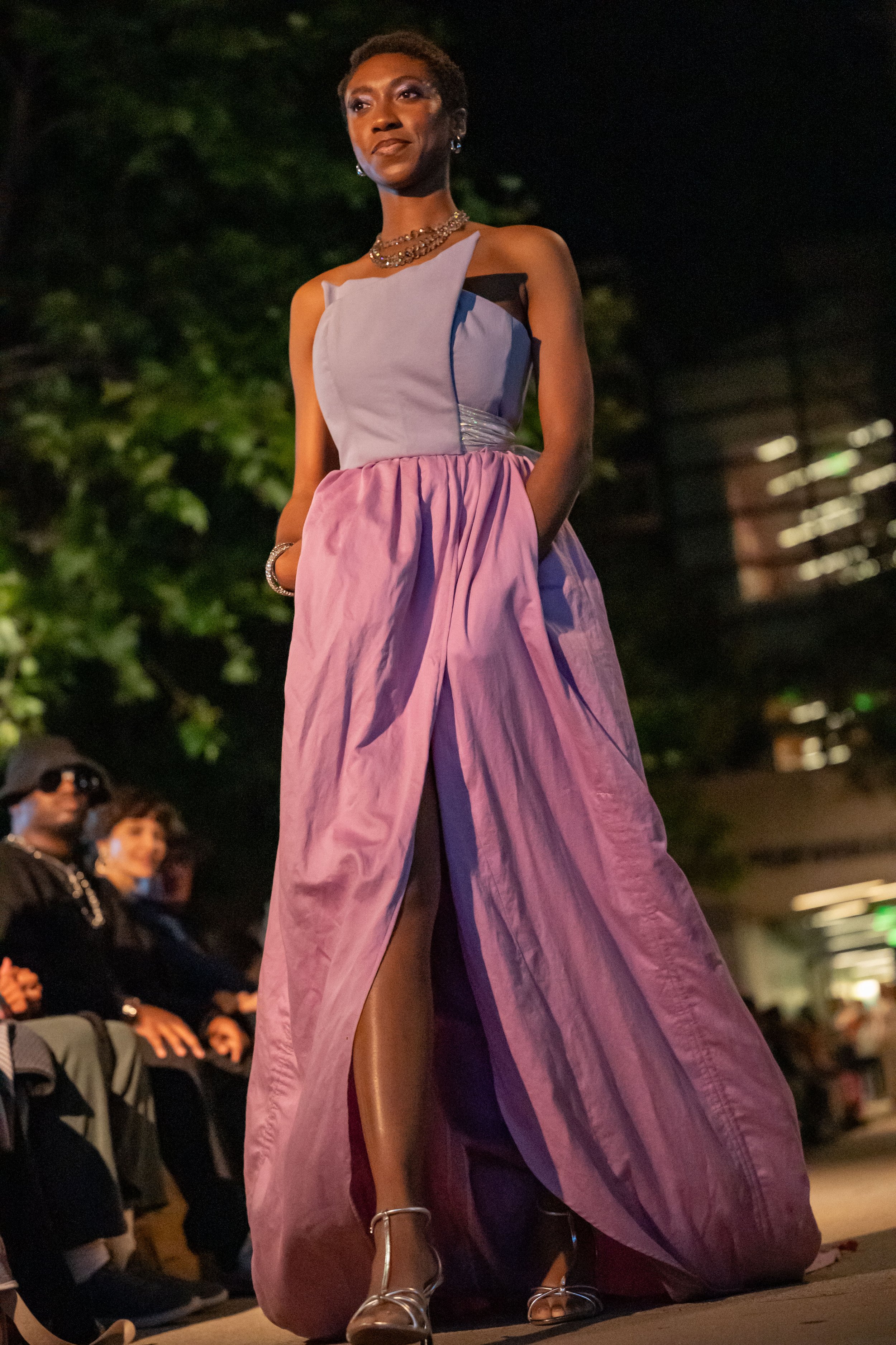 Model wearing outfit design designed by Lauren Ashbury at the LA Mode 2025 Fashion Show at Santa Monica College (SMC) on Saturday, June 21, 2025, Santa Monica,Calif. (Tom Rosholt | The Corsair)