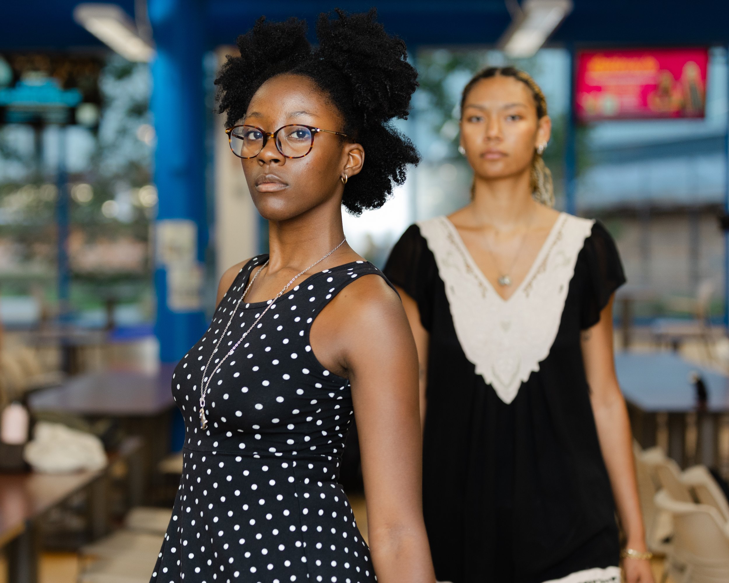 Models rehearse for the upcoming Santa Monica College Lamode fashion show on Thursday, May 29, 2025 in the Cayton Center at Santa Monica College, Santa Monica, Calif. (Mary Funsten | The Corsair)