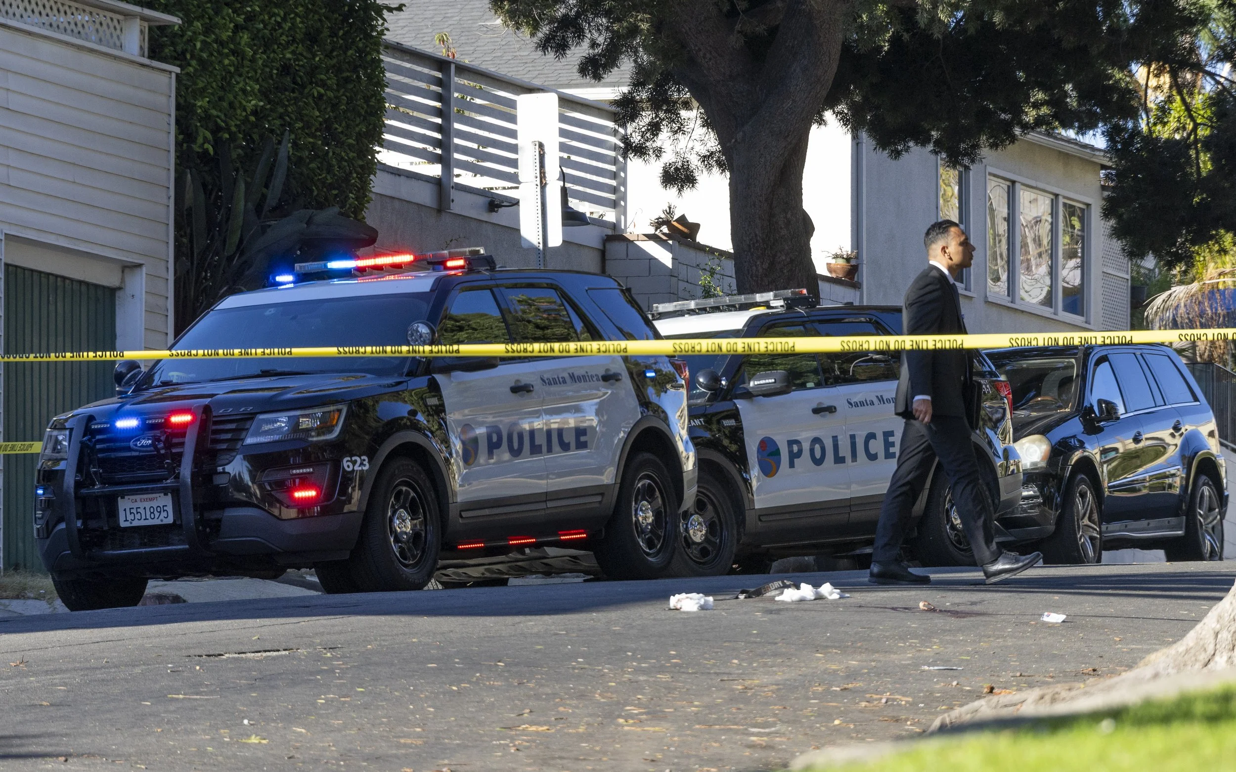 The Santa Monica Police Department (SMPD) attempted to pull over a vehicle wanted by the LAPD in Santa Monica, Calif., on Monday, Sept. 9, 2025. The driver led SMPD on a pursuit before pulling over on Strand Street, where SMPD discovered the driver