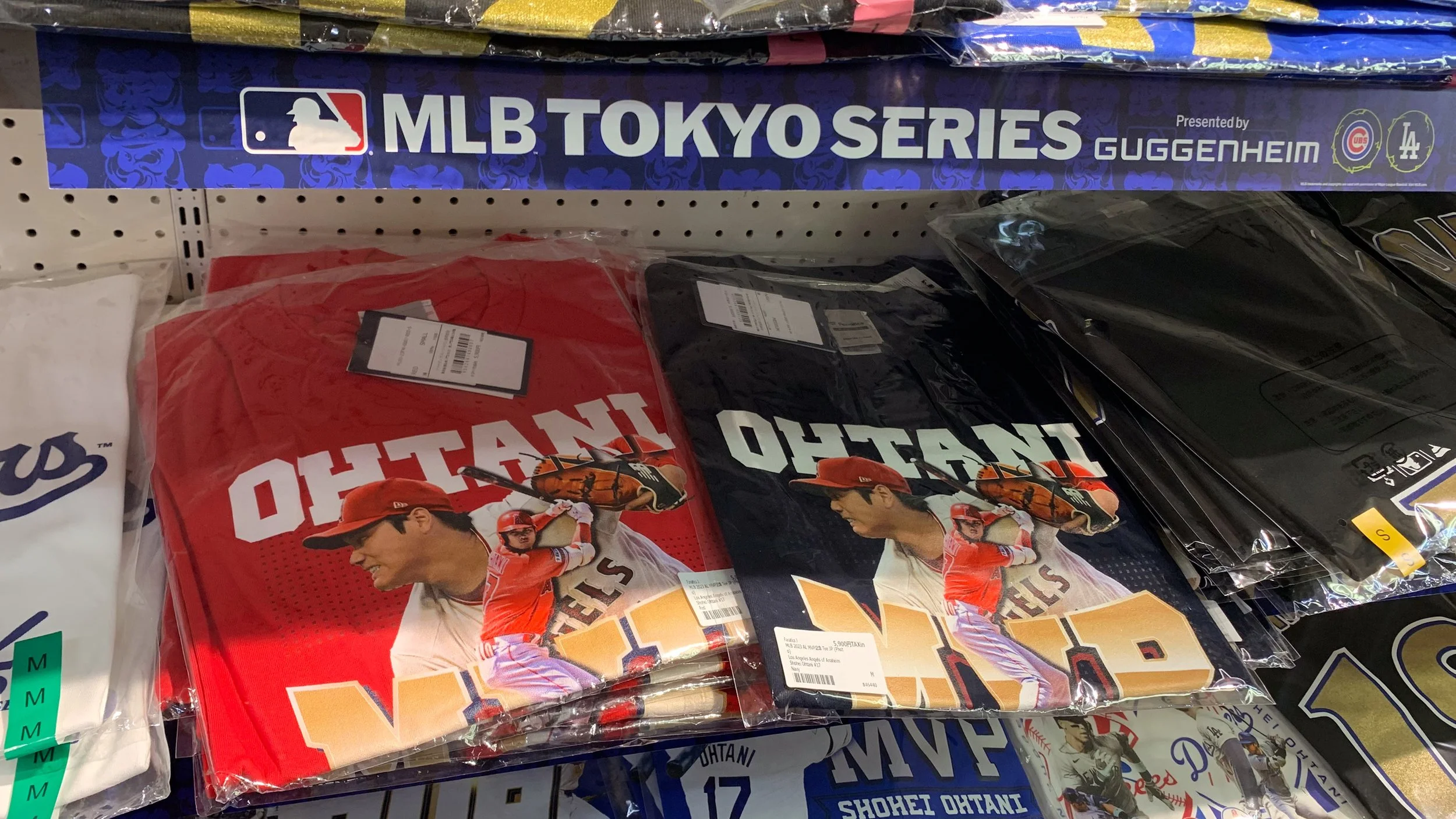 Shohei Othani but not as a Dodger but back when he was an Angle these shirts were being sold in a pop up shop in Ikebukuro Station, Toshima City, Tokyo, Japan on Thursday, March 13, 2025. (Rafael Lopez | The Corsair)