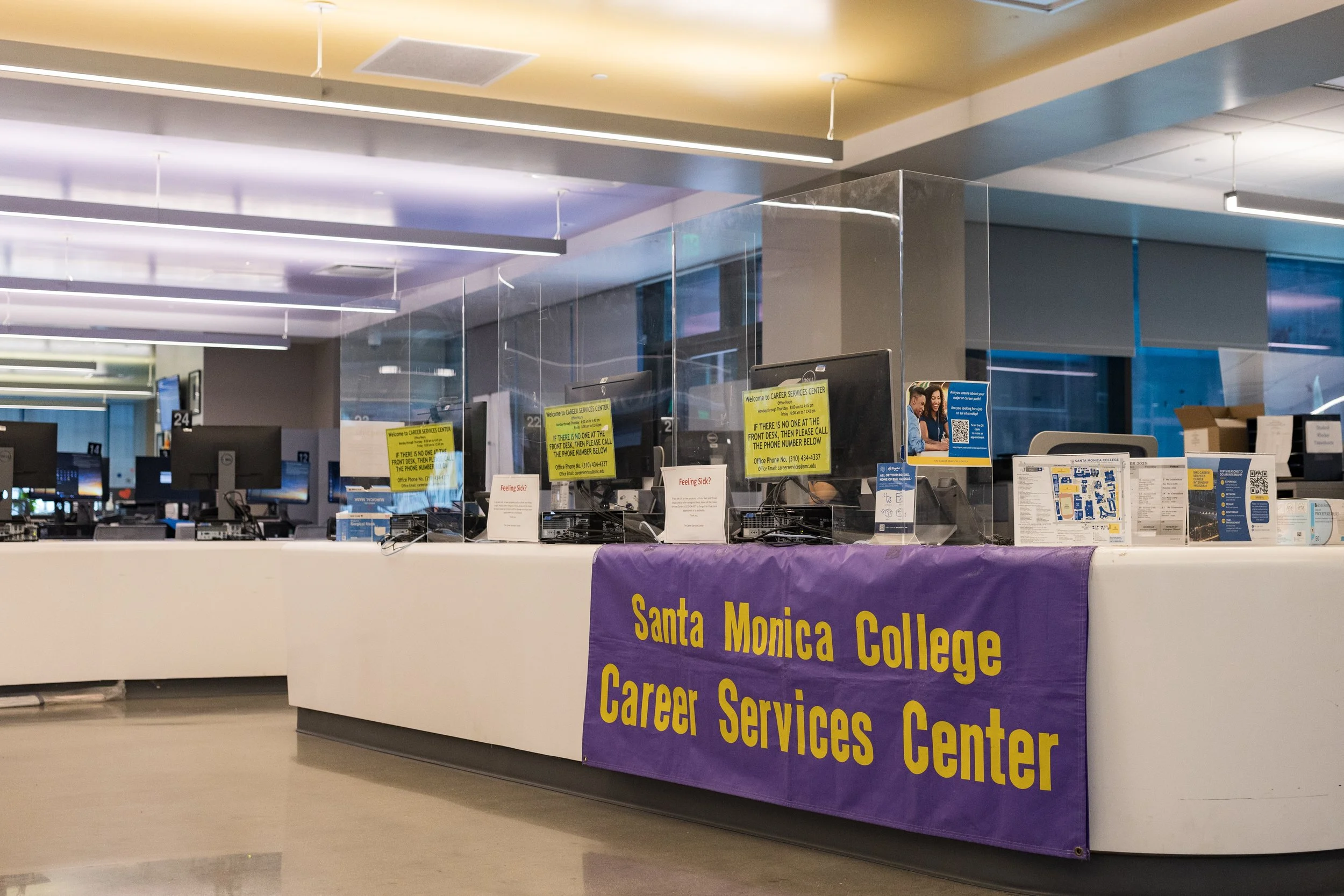 The Santa Monica College (SMC) Career Services Center at the Welcome Center on Thursday Sept. 25, 2025 in Santa Monica, Calif. In one week, SMC will hold a job fair on the main quad for students to explore career prospects. (Elizabeth Bacher | The C