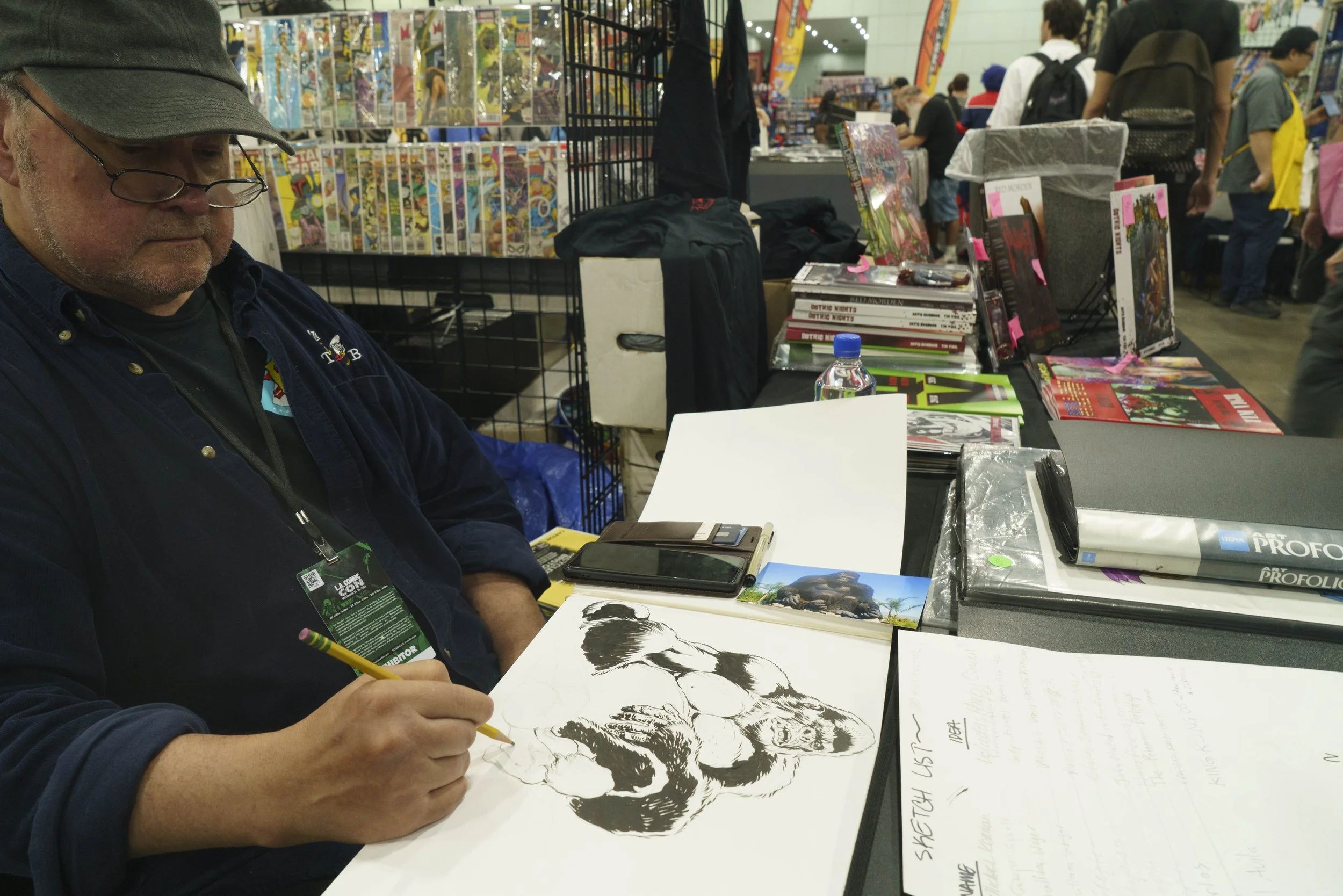  Artist in action in Artist Alley  at LA Comic con in Los Angeles, Calif., Friday Sept. 26, 2025 (Corsair | Danny Sanchez) 