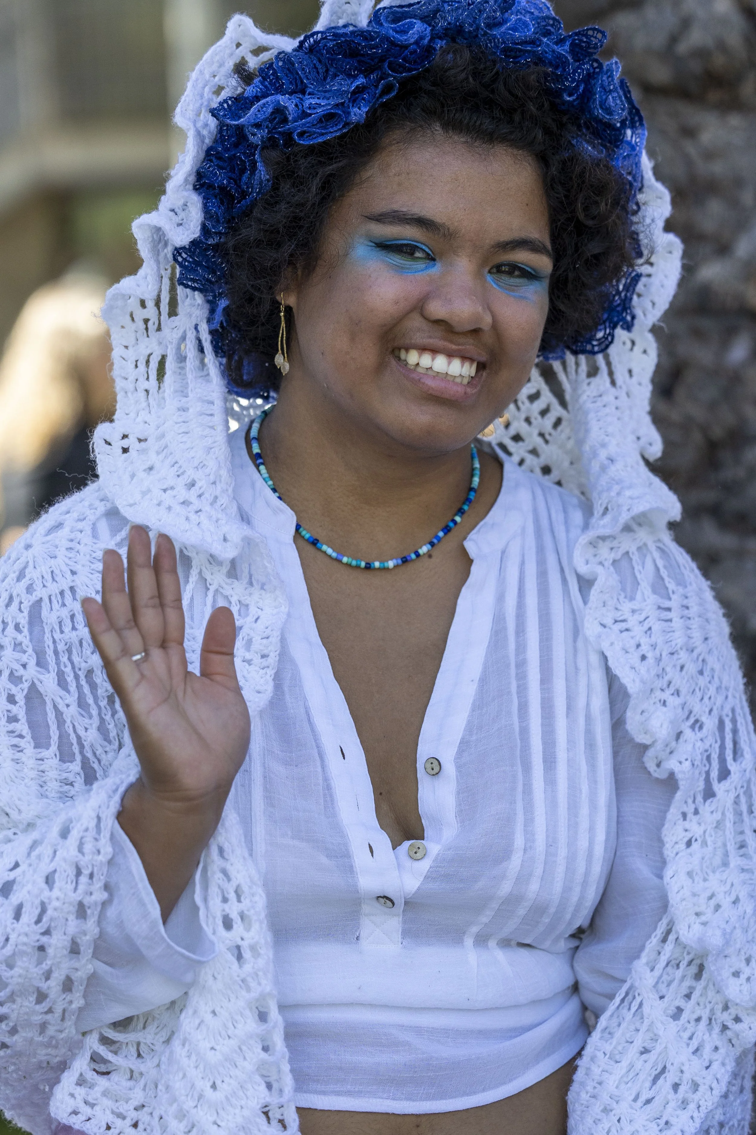 Santa Monica College (SMC) student Del Mar from the Rainbow Coalition Club during the Club Row event at the main campus at SMC in Santa Monica, Calif., on Thursday, Oct. 30, 2025. (Masie Najafi | The Corsair) 