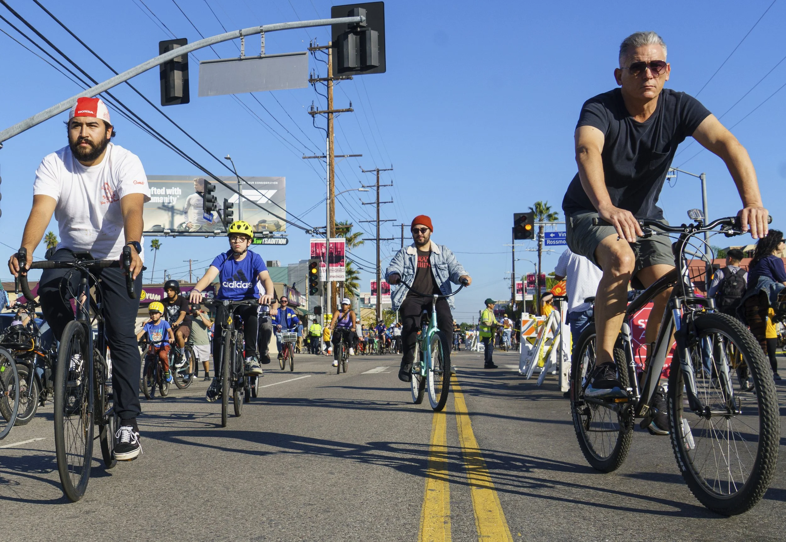  Cyclists and fans attend Netflix x CicLAvia - Melrose Ave: Stranger Things 5 “One Last Ride” to celebrate the release of the fifth and final season of Netflix’s hit show Stranger Things on Melrose Ave in Hollywood, Calif., Sunday Nov. 23, 2025, (Dan