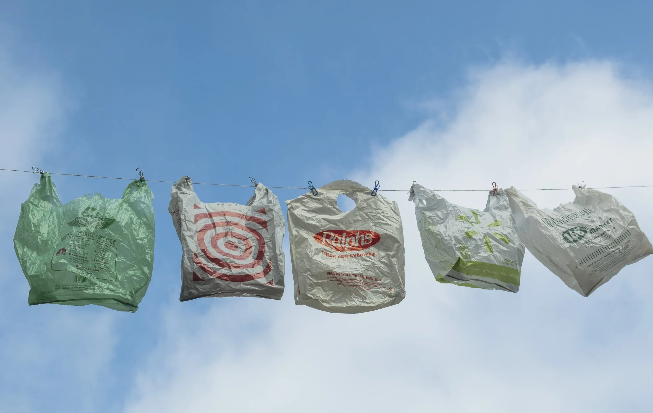  Heavy, high-density polyethylene (HDPE) plastic bags, often used in grocery stores, labeled by manufacturers as recyclable to qualify for an exemption under the 2015 plastic bags ban, are generally not recyclable.  SB1053 takes effect in January 202