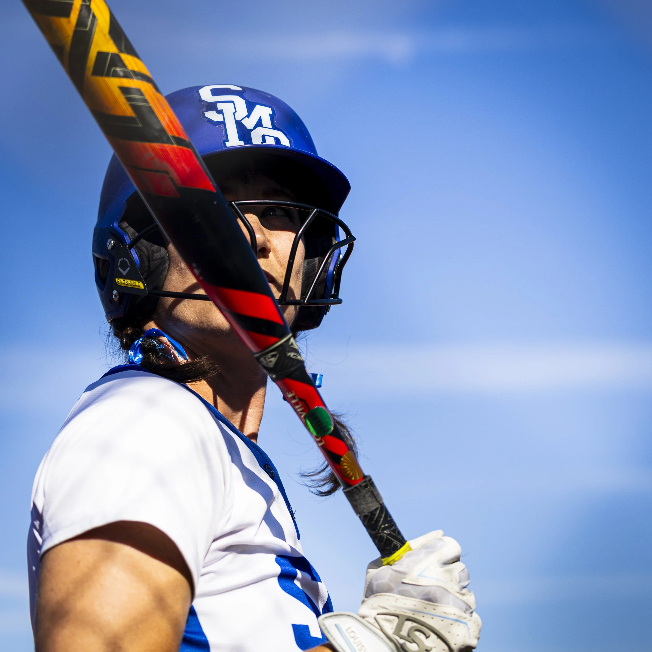  Santa Monica College (SMC) Corsair (35) Jodi Shuler (cq) looks back at the fans during their game against Los Angeles Valley College Monarchs on Thursday, Feb. 26, 2026, in the John Adams Middle School softball pitch in Santa Monica, Calif. Corsairs