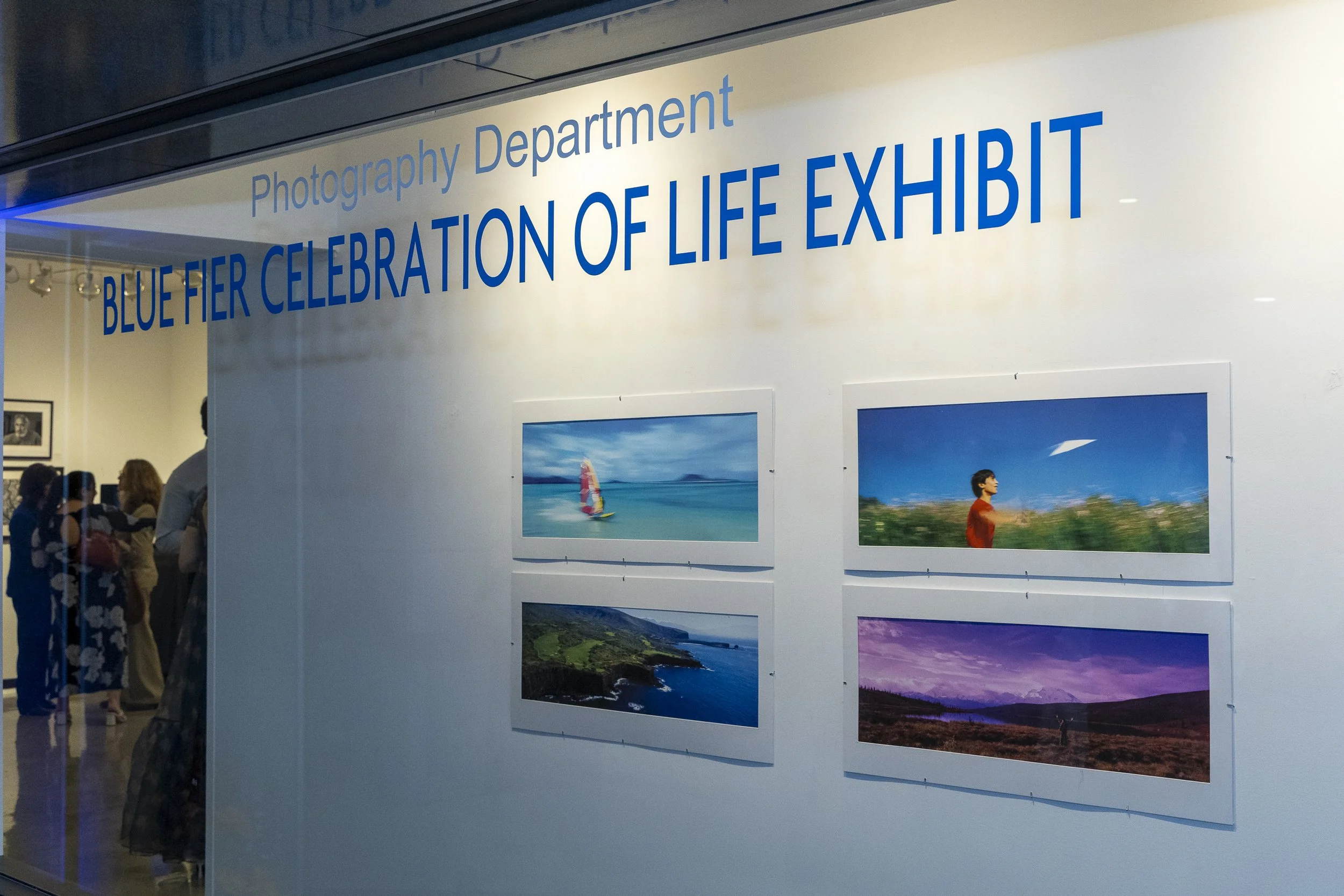  Santa Monica College’s (SMC) Photography Gallery showcases Blue Fier’s artwork during the opening night of the Blue Fier - Celebration of Life Exhibit at SMC’s Drescher Hall, 2nd Floor, on Saturday, Feb. 28, 2026, in Santa Monica, Calif. Blue Fier w