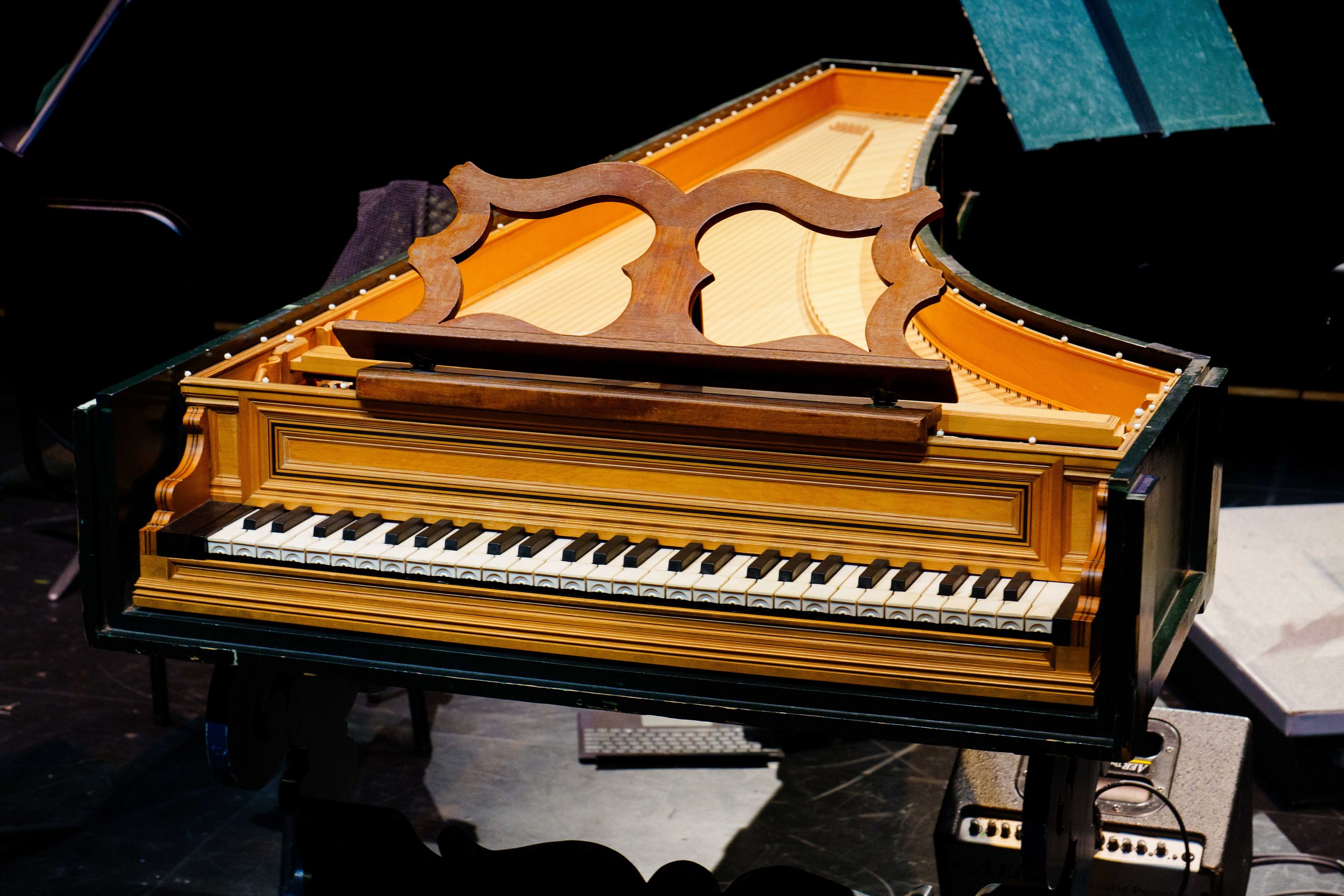  Harpichord on loan from early instrument restorer Curtis Berak for a performance with mandolinist Avi Avital and Philharmonia Baroque Orchestra at BroadStage in Santa Monica, Calif. on Sunday, Feb. 22, 2026. (Elizabeth Bacher | The Corsair) 