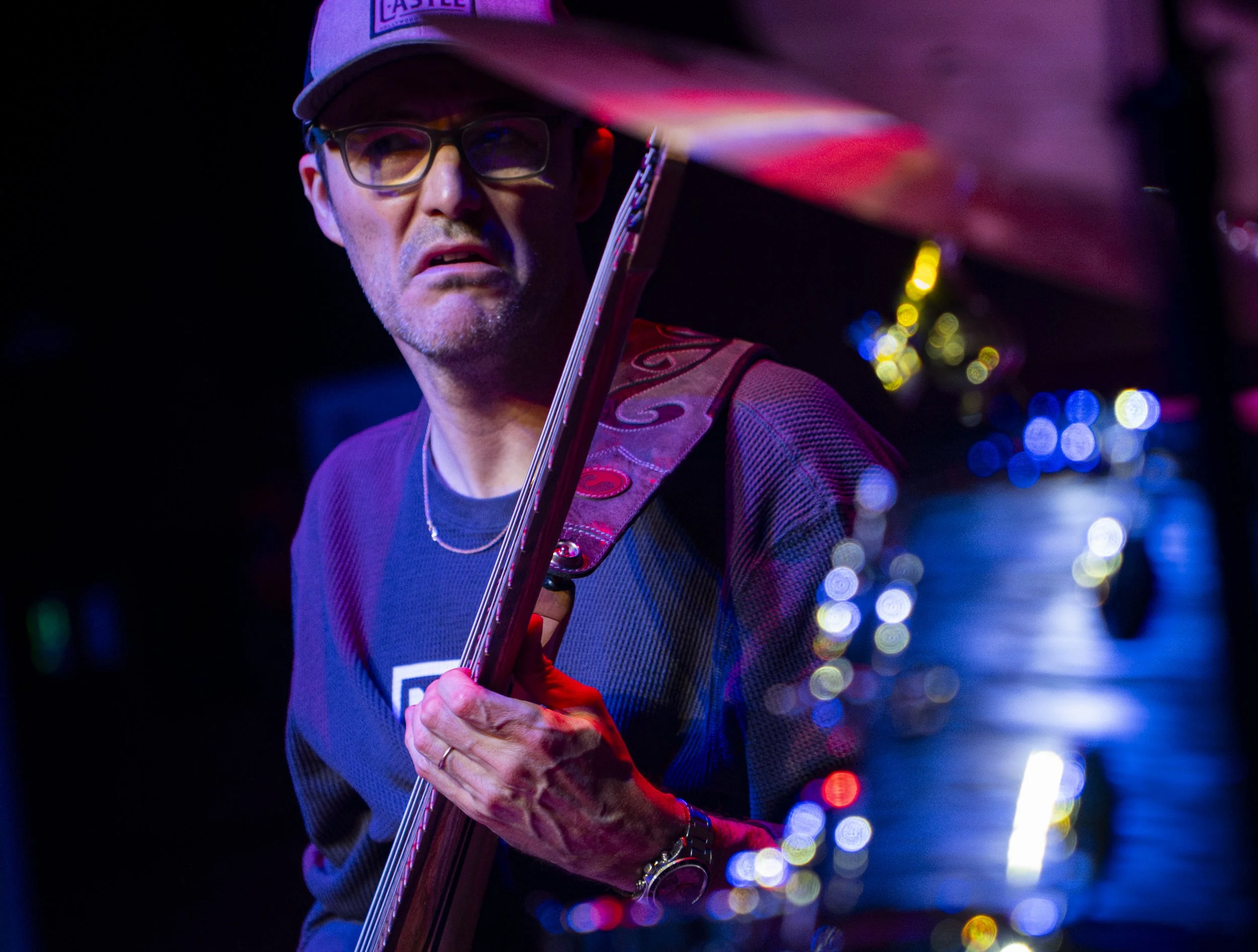  Bassist Janek Gwizdala during his performances at the Friday Jazz Series with Bob Reynolds inside the  Perofming Arts Center at Santa Monica College, in Santa Monica Calif., Friday, March 6, 2026 (Corsair l Danny Sanchez) 