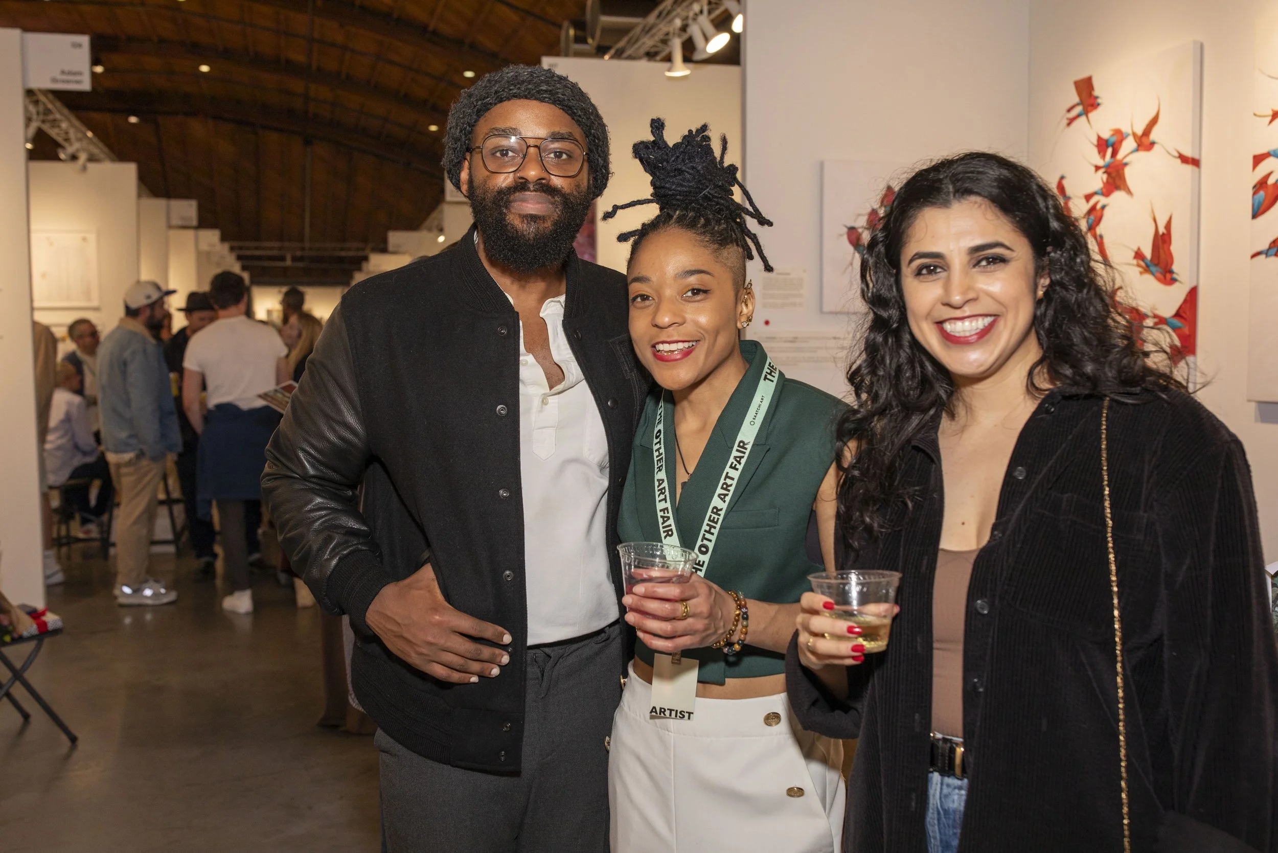  Friends and family show up to support artists at the opening night of The Other Art Fair in Culver City, Calif. Thursday, Febuary 27, 2026 (Andrew Starnes | The Corsair) 