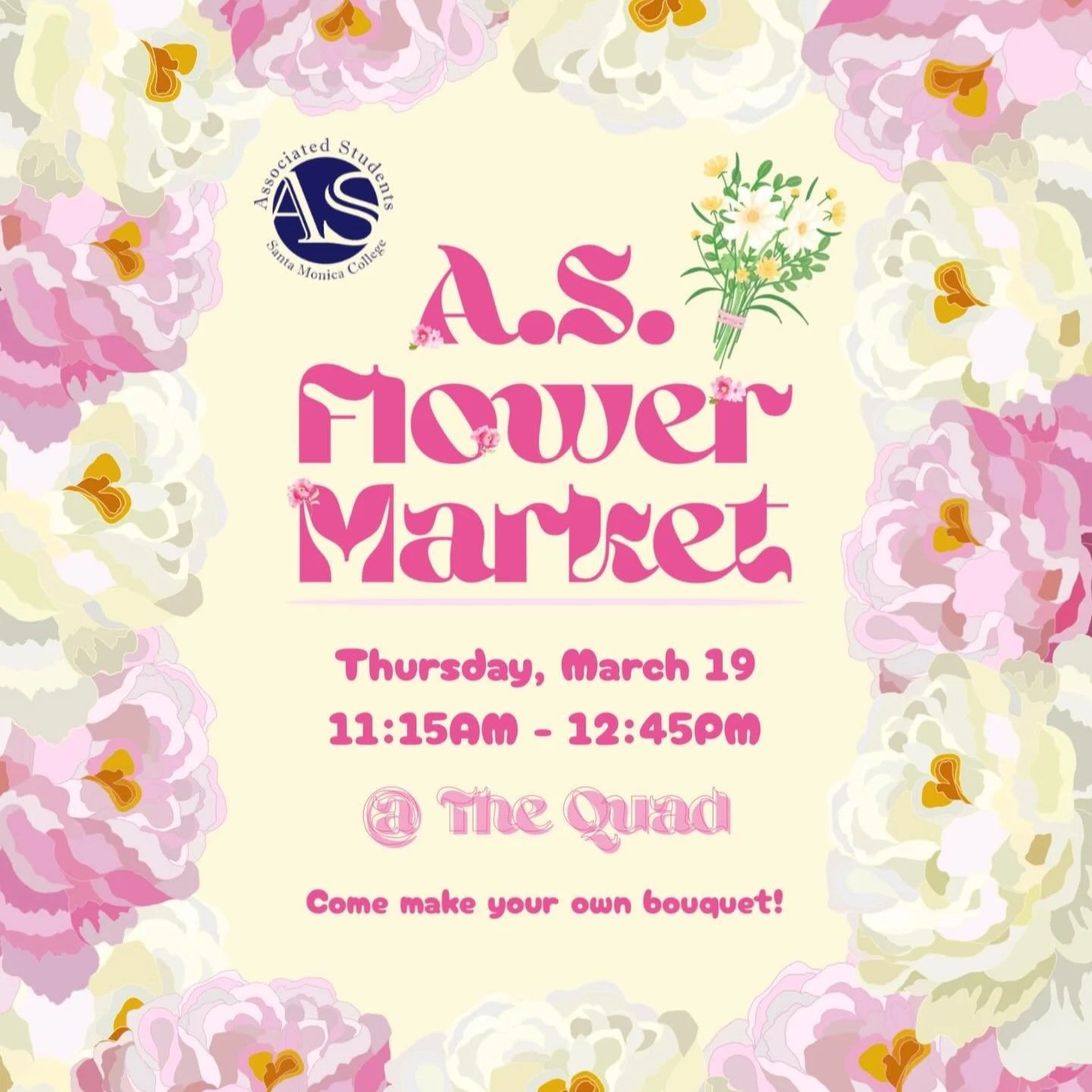A.S. announces free flower market for Women’s History Month