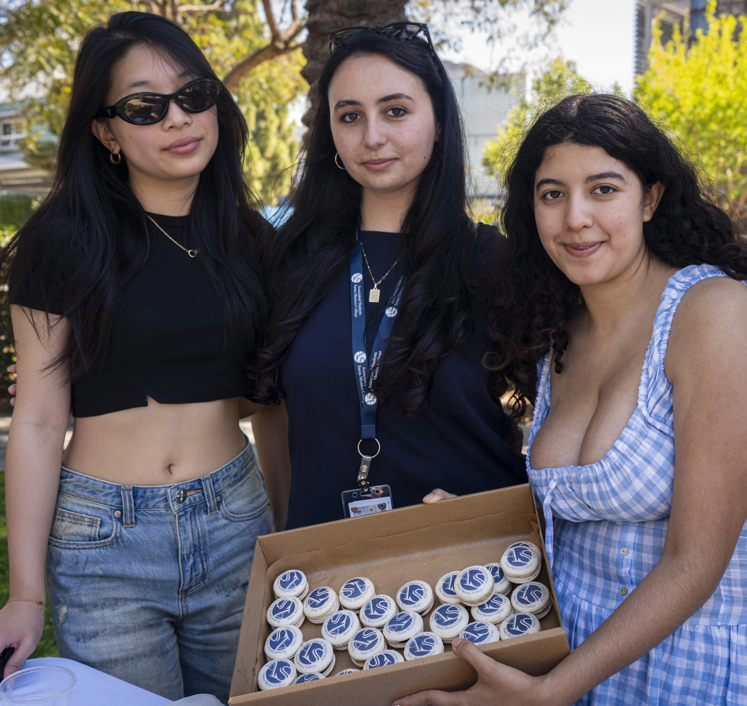  Santa Monica College Accociated Students (L-R) Commisionar Susan Zhang, Primary Commisionar Farah Naja & Director of Activities Nahomy Rivas at the Associated Students Flower Market at Santa Monica College in Santa Monica, Calif., Thursday March. 19