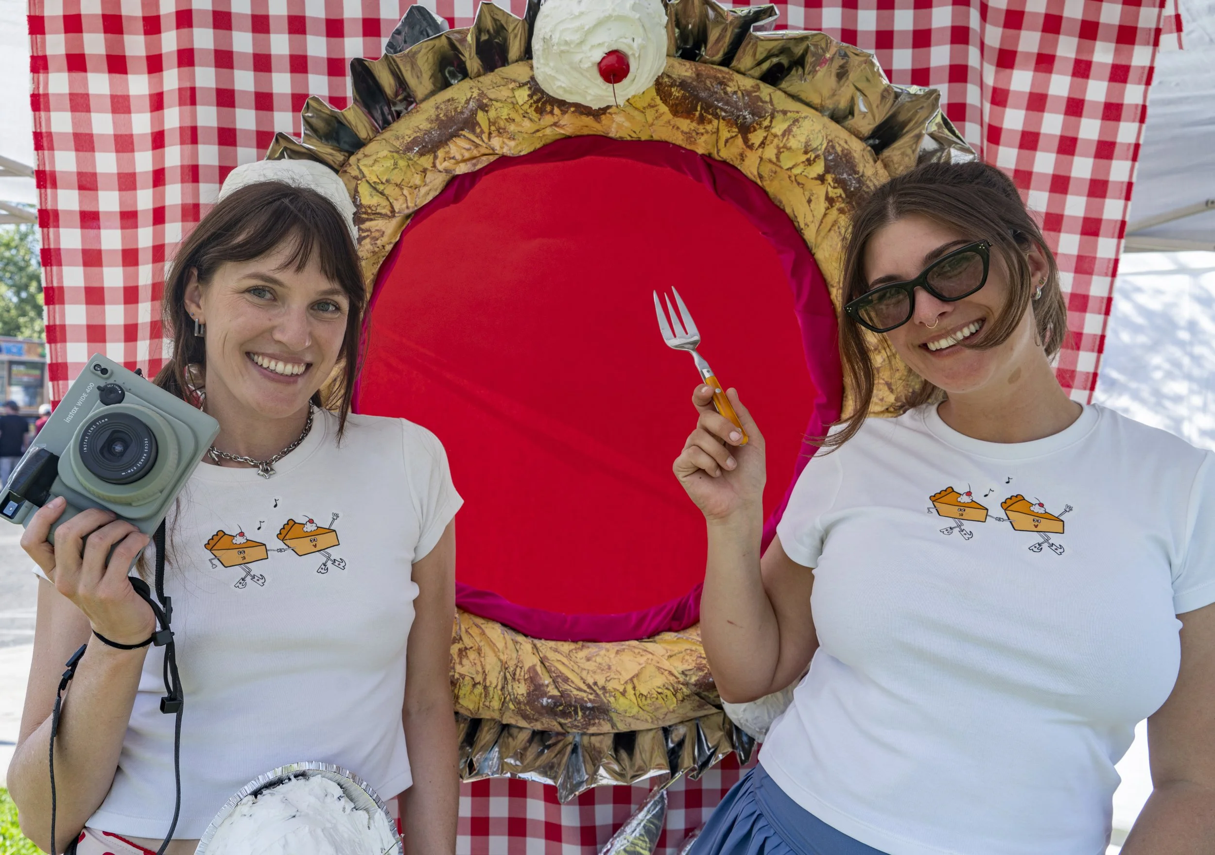  (L-R) Emily Winberry & Kalista creators of pie theme photo booth at the 12st annual KCRW Pie Fest & r at the Autry Museum in Giffith Park, Los Angeles Calif., Saturday, March 14, 2026 (Danny Sanchez I The Corsair) 