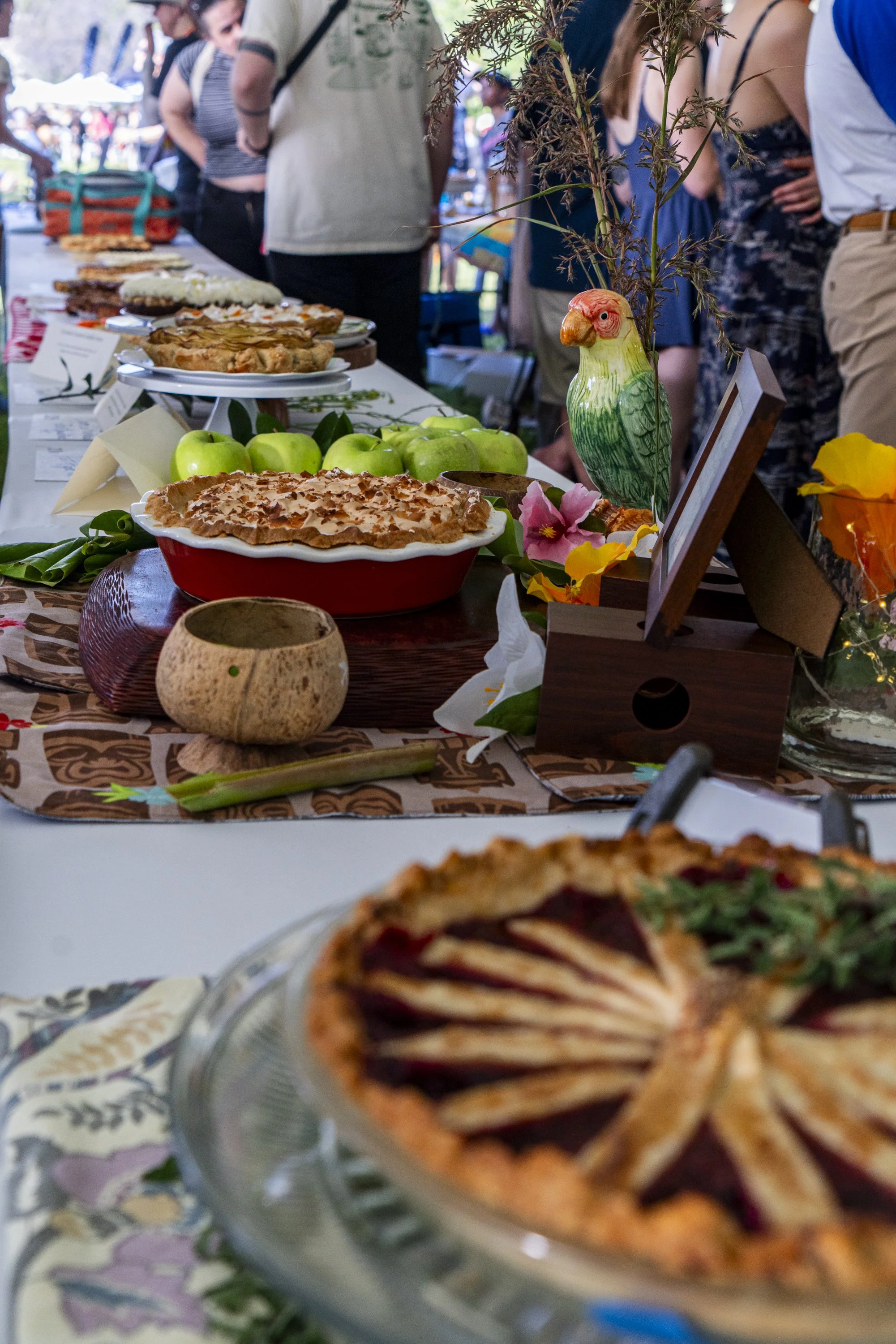  Pies on display at the tasting area were small samples of pie were given to event goers  at the 12st annual KCRW Pie Fest & Contest at the Autry Museum in Giffith Park, Los Angeles Calif., Saturday, March 14, 2026 (Danny Sanchez I The Corsair) 