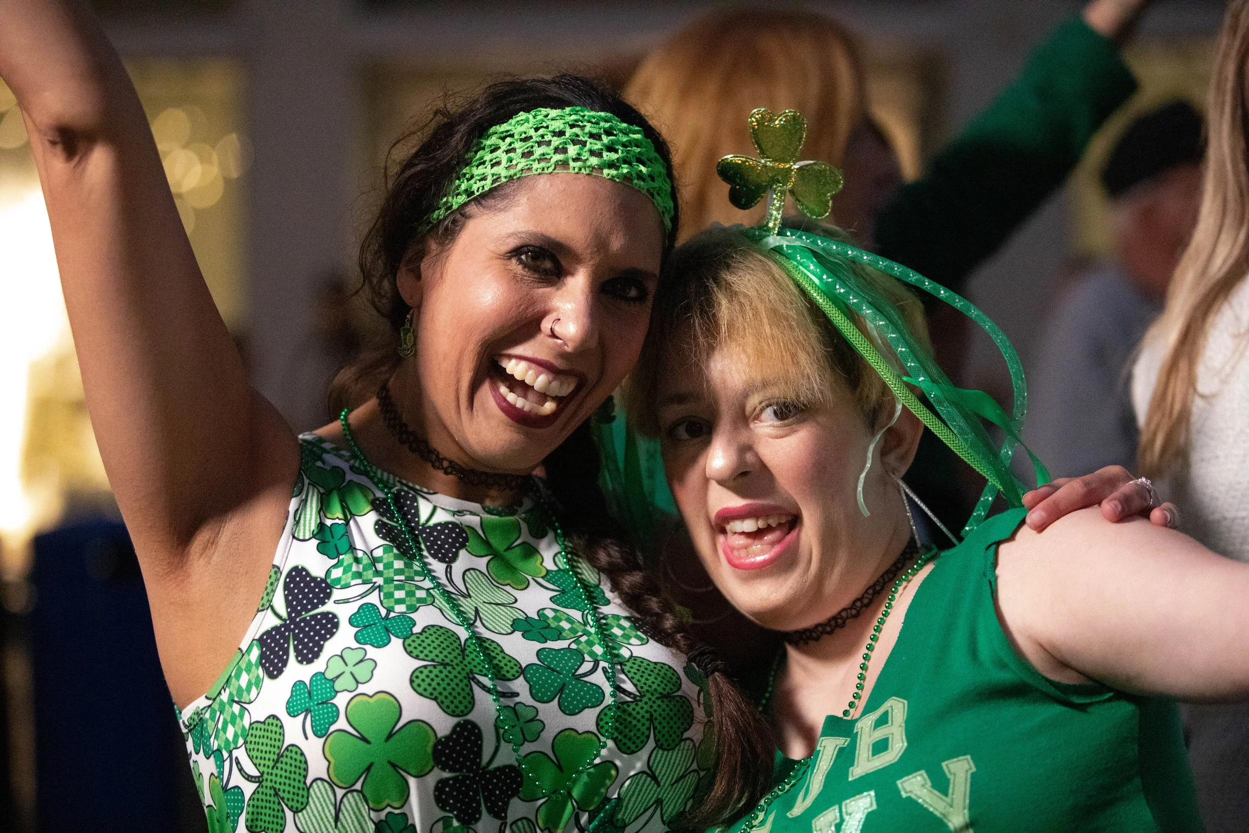  (L to R) Angel Princess and Kim Sorry attend the St. Paddy's Day Celebration on the Promenade on March 14, 2026 on Third Street Promenade in Santa Monica, CA. (Maria Lebedev | The Corsair) 