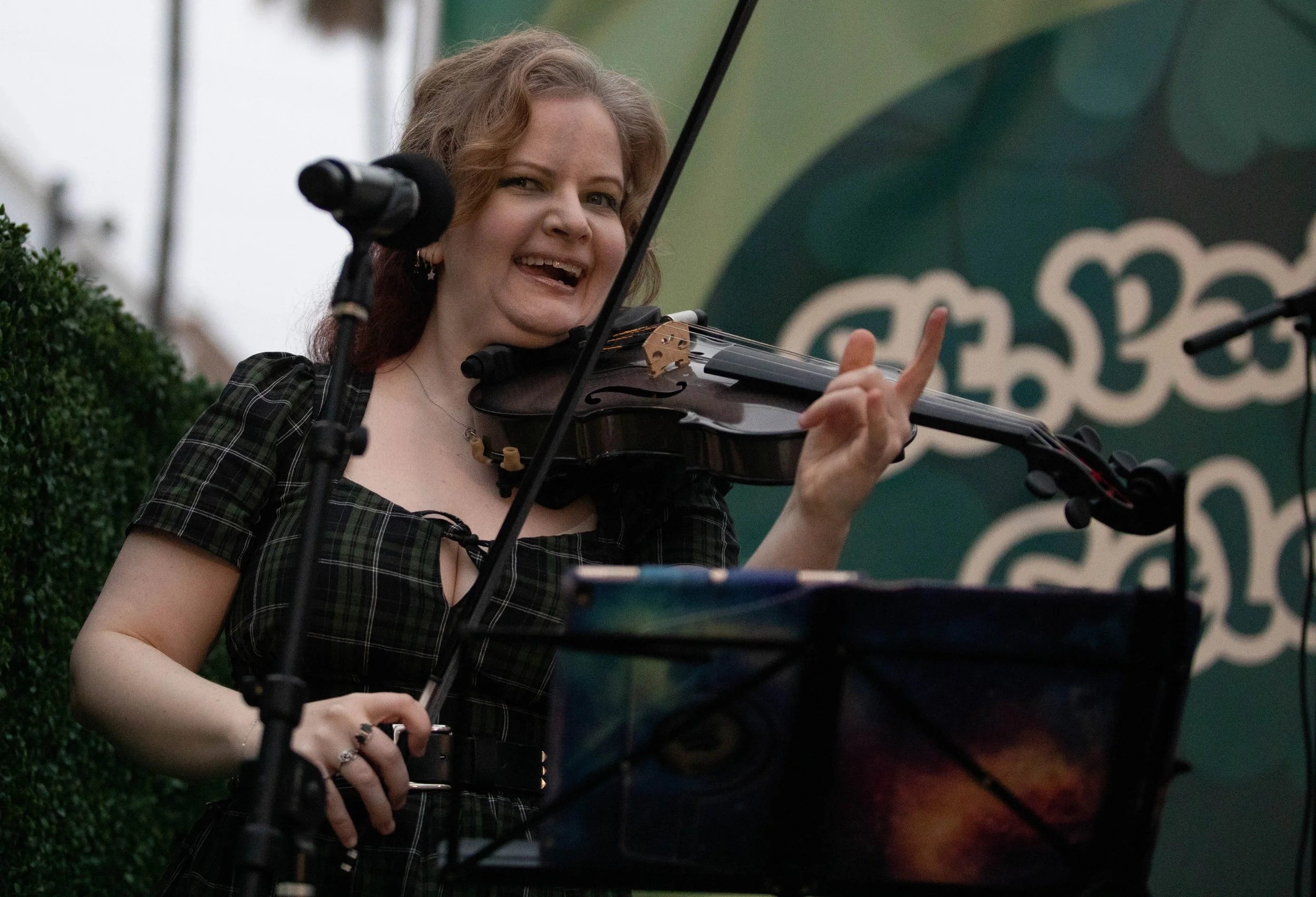  Shamrock Sean and The Irish Cabbage Band violinist performs at the St. Paddy's Day Celebration on the Promenade on March 14, 2026 on Third Street Promenade in Santa Monica, CA. (Maria Lebedev | The Corsair) 