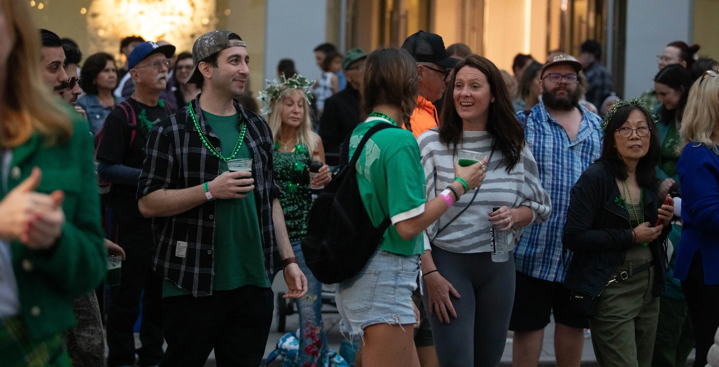  A large crowd gathers on Third Street Promenade to attend the St. Paddy's Day Celebration on March 14, 2026 in Santa Monica, CA. (Maria Lebedev | The Corsair) 
