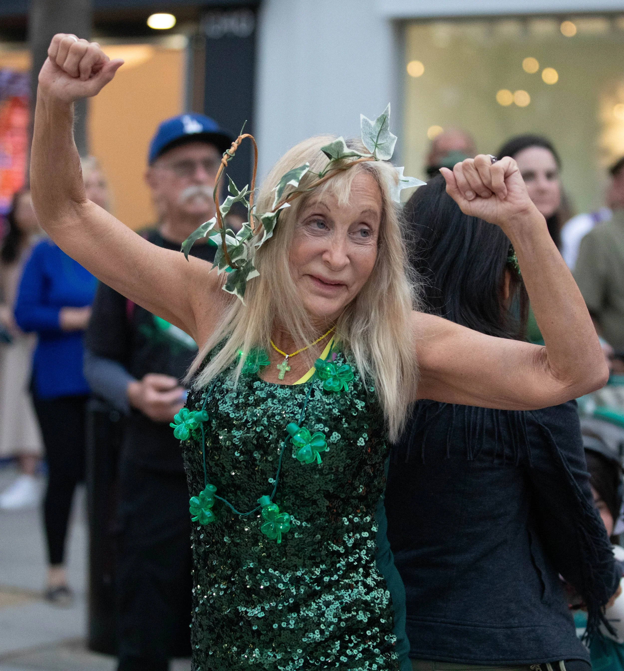  June Caldwell attends the St. Paddy's Day Celebration on the Promenade on March 14, 2026 on Third Street Promenade in Santa Monica, CA. (Maria Lebedev | The Corsair) 