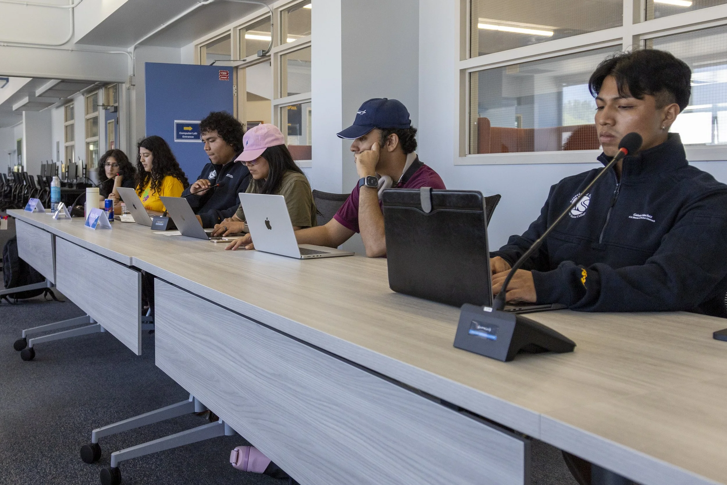  Multiple members of the Santa Monica College (SMC) Associated Students attend the Board Meeting, Friday, March 20, 2026 on the SMC Main Campus in Santa Monica, Calif. At the meeting, proposals for funding events on campus were discussed. 