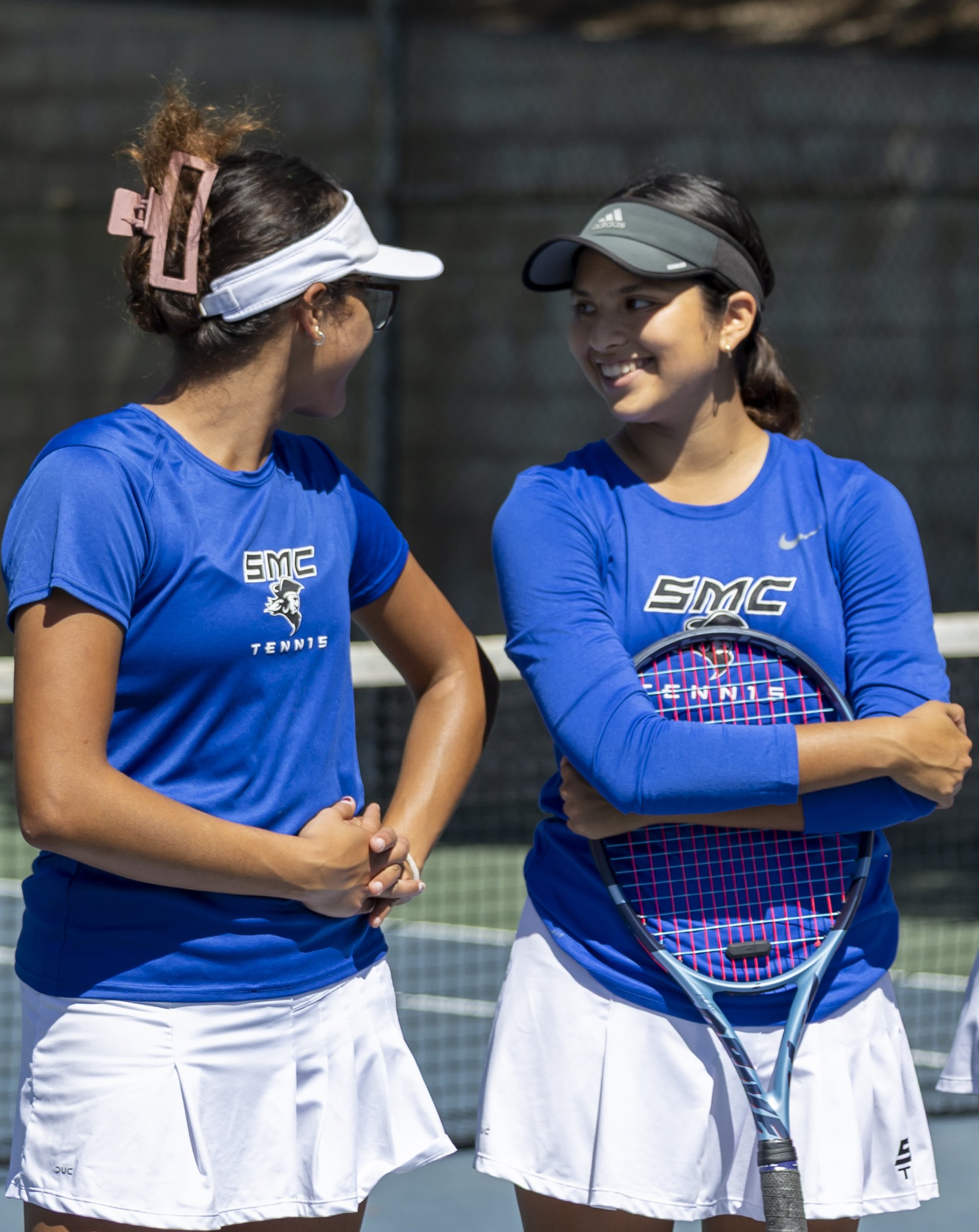  The Corsair, Santa Monica College (SMC) women’s tennis team players Sarah Ashby (L) and Sofia Magdaleno (R) played in the women’s tennis match against the Canyons College team at Ocean View Park in Santa Monica, Calif., on Tuesday, Mar 17, 2026. The
