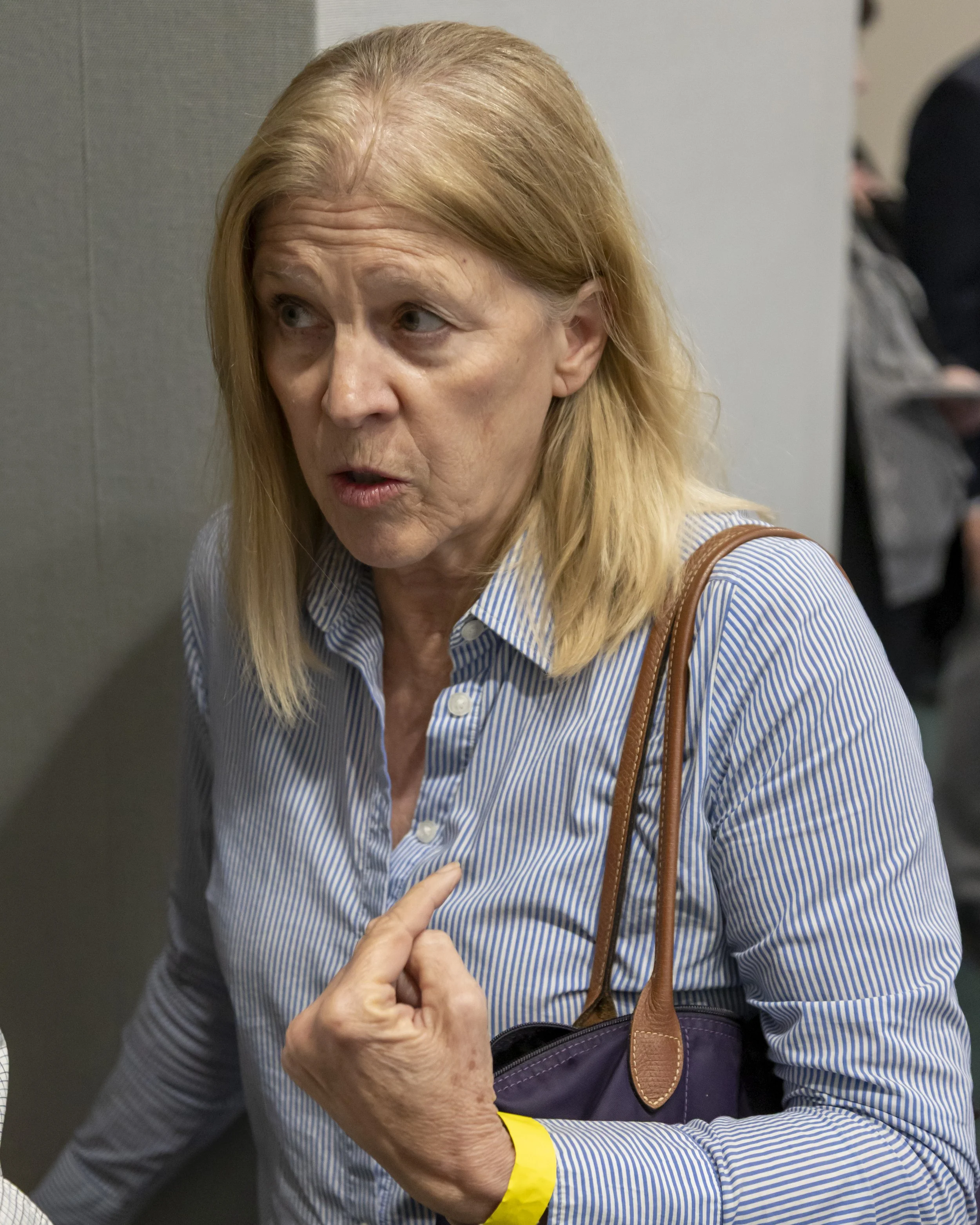  Laura Lauden a homeowner in Mid-City who was concerned about the demolition of the Ralph's grocery store and CVS pharmacy in order to build the K Line Northern Extension, goes to the meeting of the Metro Board of Directors to voice her discontent, T