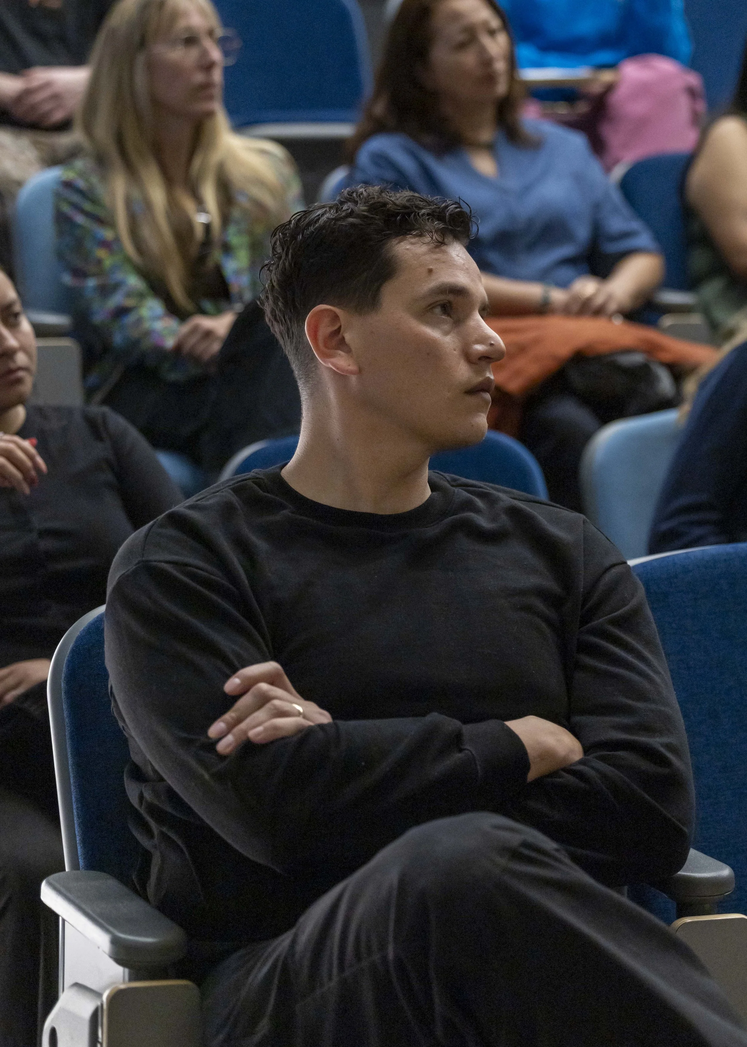  Santa Monica College (SMC) art professor Robert Huerta invited Mexican American multidisciplinary performance artist Rafa Esparza to a special event held at the SMC Student Services Center Orientation Hall in Santa Monica, Calif., on Wednesday, Marc