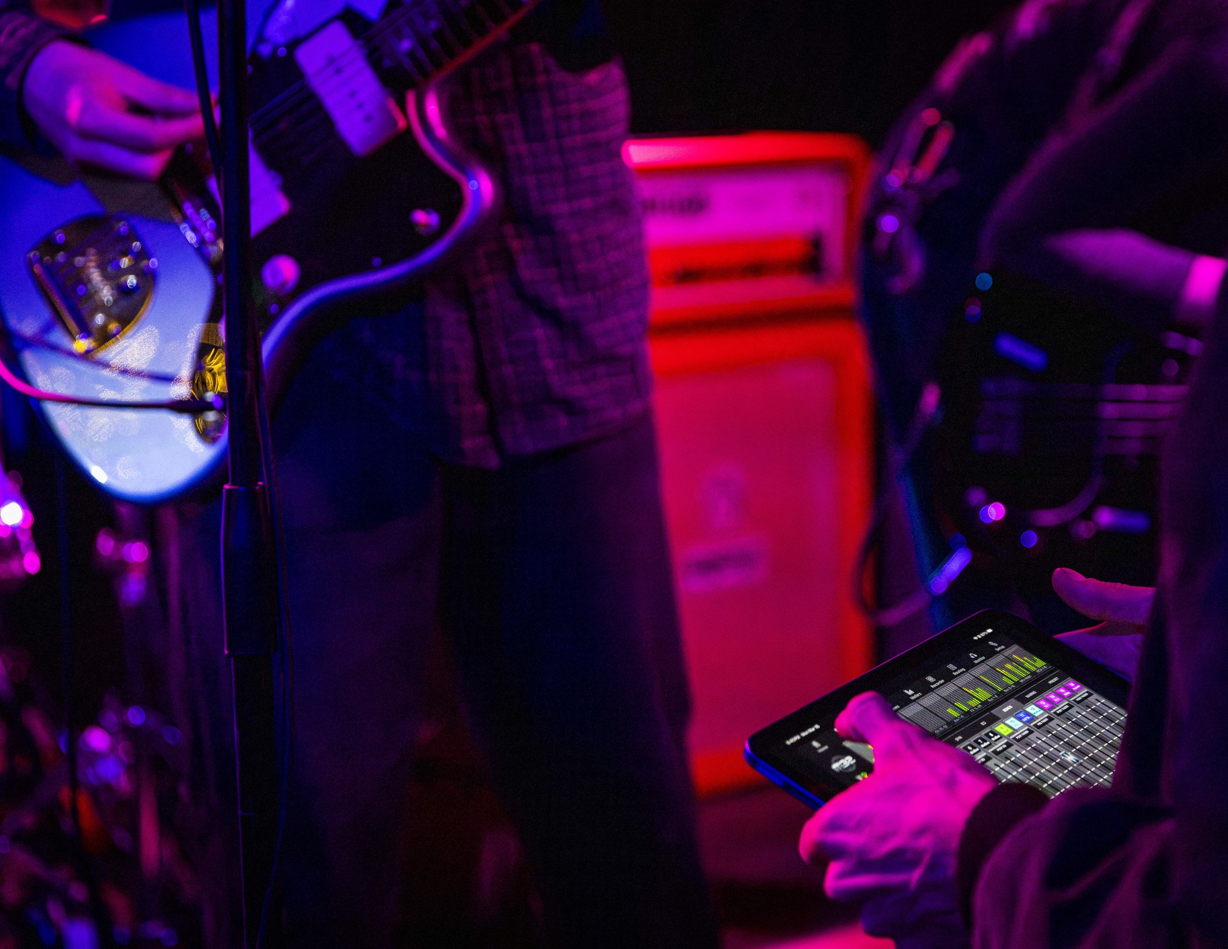  A sound engineer checks levels as the next band gets ready to perform at Valhalla on Monday, March 16, 2026, in Austin, Texas, during the South by Southwest (SXSW) festival. With more than 1,000 music showcases during SXSW, sets are limited to 45 mi