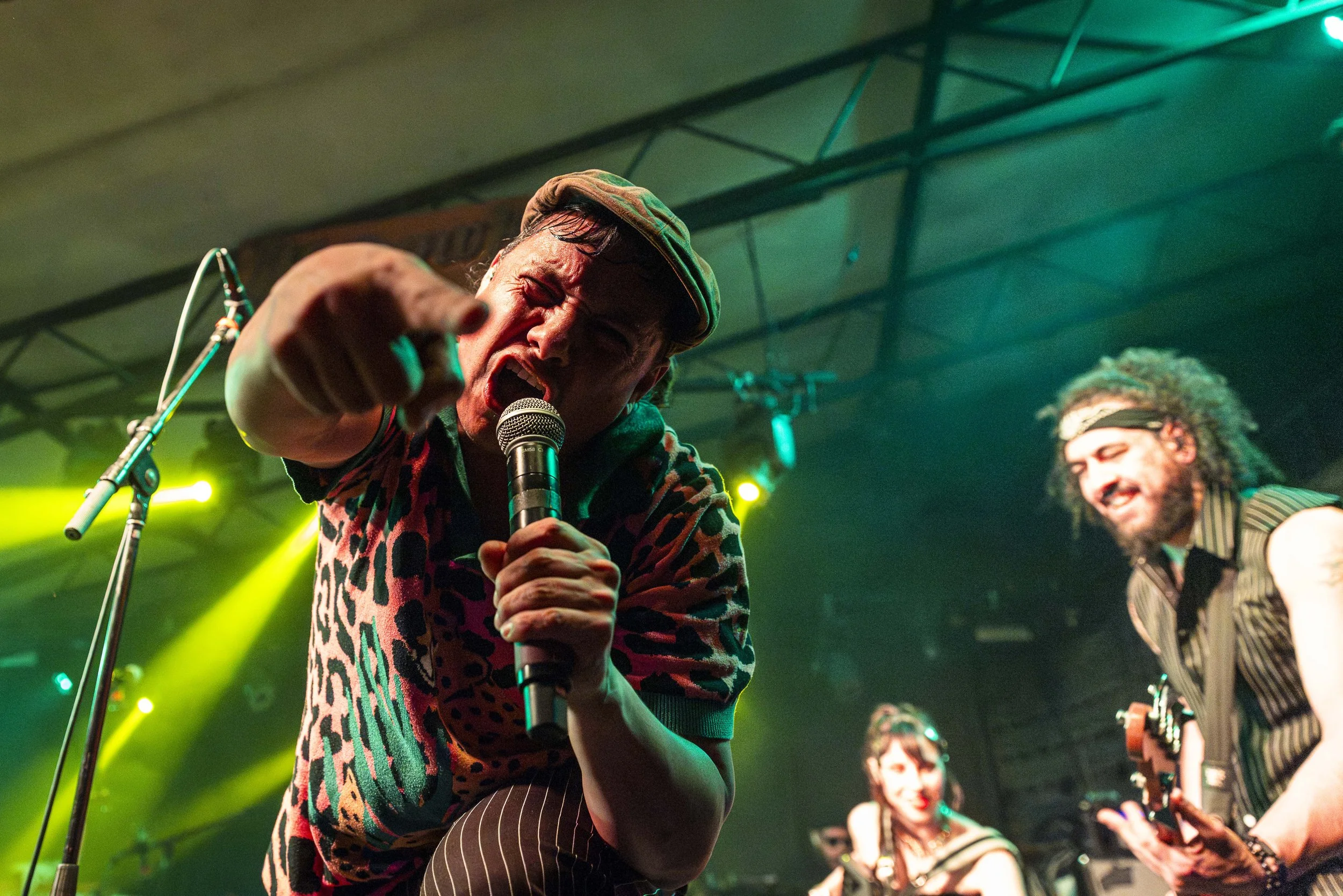 Pedro Perazo, vocalist and multi-instrumentalist of New York-based punk rock band Gogol Bordello, performs at Mohawk on Thursday, Mar. 12, 2026, in Austin, TX, during the South By Southwest (SXSW) festival. Due to the redevelopment of the Austin Con
