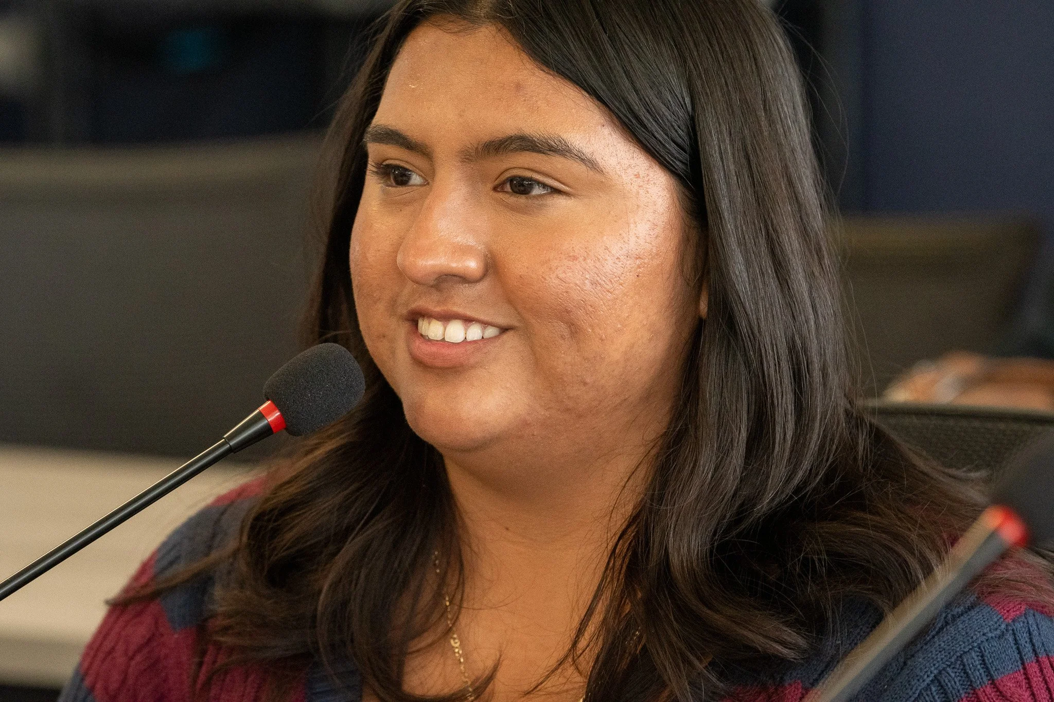  Santa Monica College newly appointed Associated Students President, Paola Vazquez Martinez approving all Minor Action Proposals during the Associated Students Board of Directors meeting at at SMC Cayton Center Computer Lab on April 27, 2026 in Santa