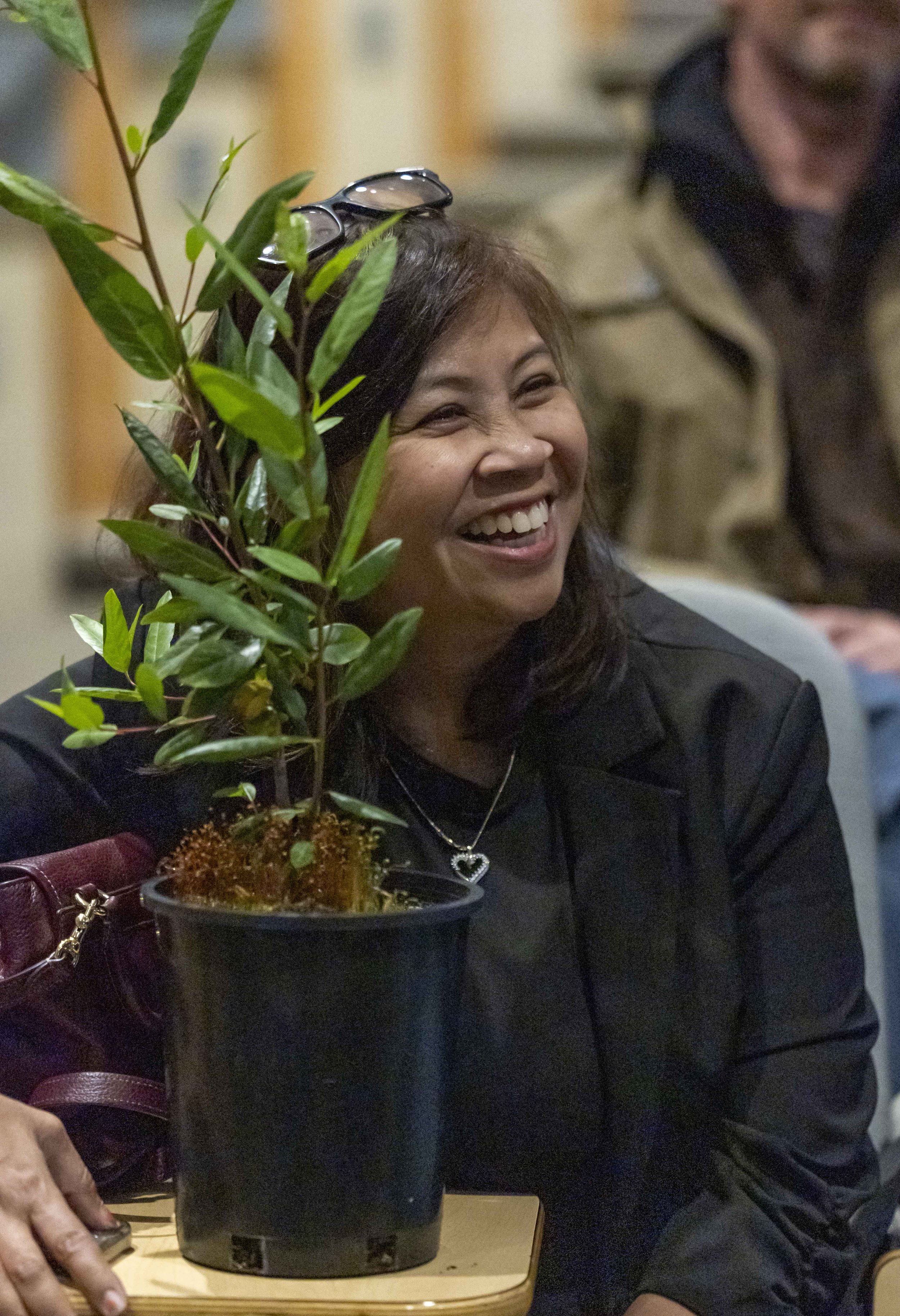  Carolynn Sanchez attended a screening of Making a Mini-Forest at the Santa Monica College main campus in Santa Monica, Calif., on Thursday, April 9, 2026. The film explores how the Miyawaki method is used to create dense, fast-growing mini-forests i
