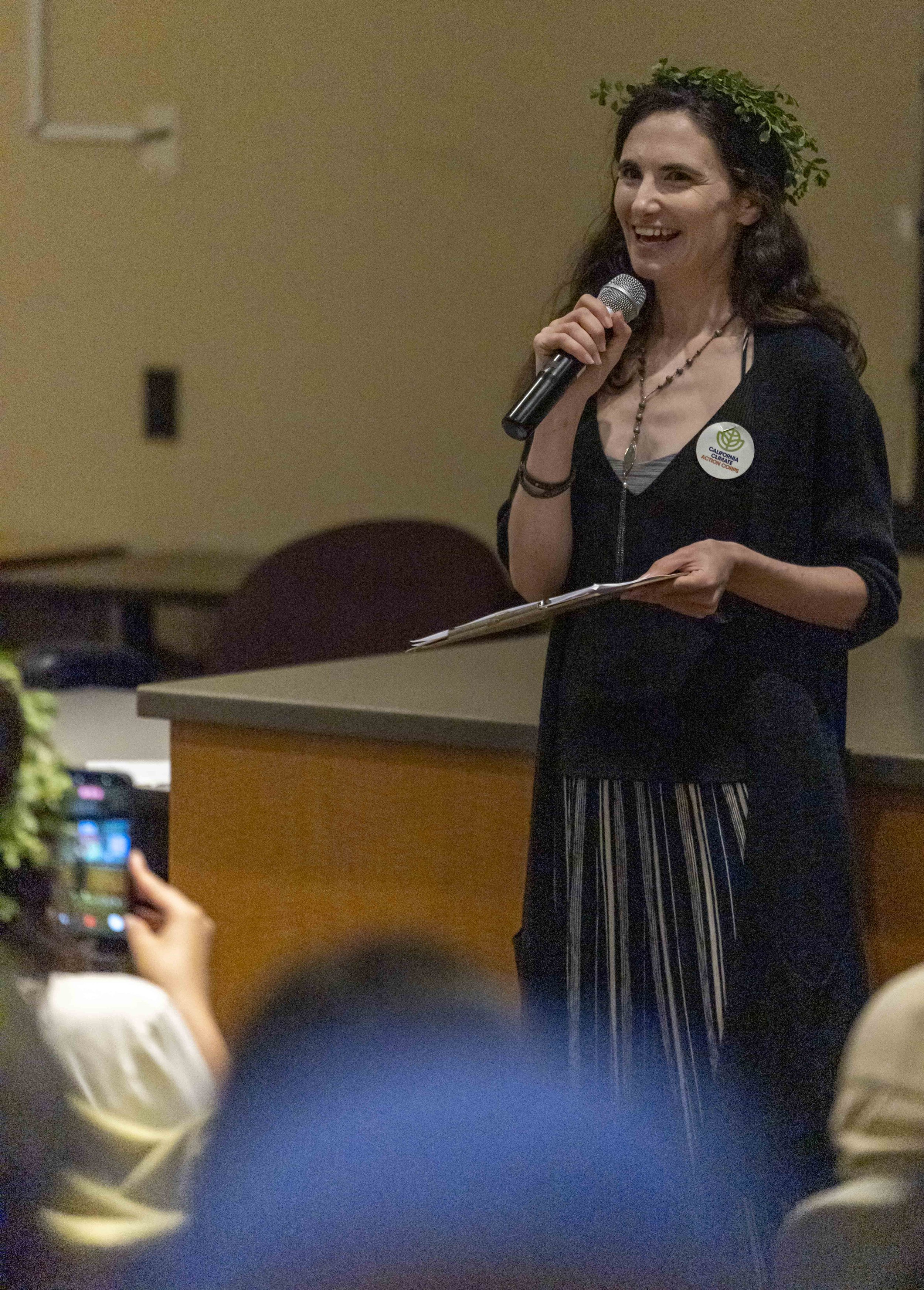  Aubrey Pevsner during a screening of Making a Mini-Forest at the Santa Monica College main campus in Santa Monica, Calif., on Thursday, April 9, 2026. The film explores how the Miyawaki method is used to create dense, fast-growing mini forests in ur