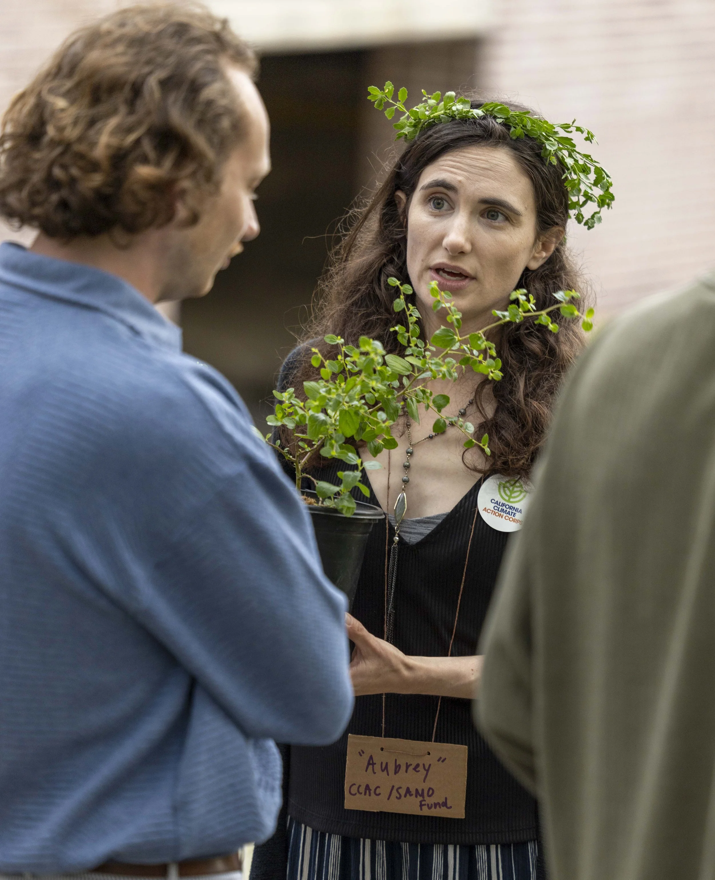  Aubrey Pevsner, a fellow with the California Climate Action Corps (CCAC), lead an event of screening of Making a Mini-Forest at the Santa Monica College main campus in Santa Monica, Calif., on Thursday, April 9, 2026. As part of her role, Ablard sup